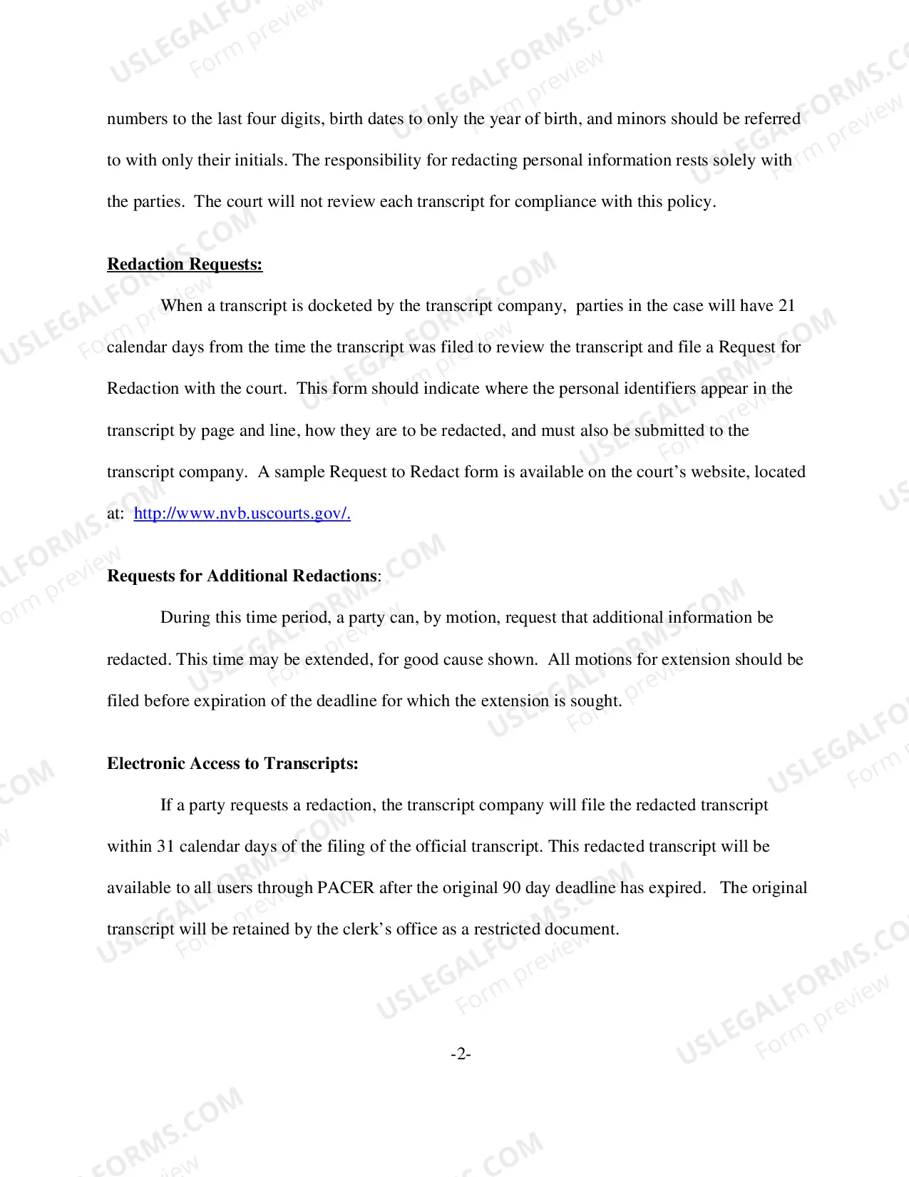 Preview Transcript Policy