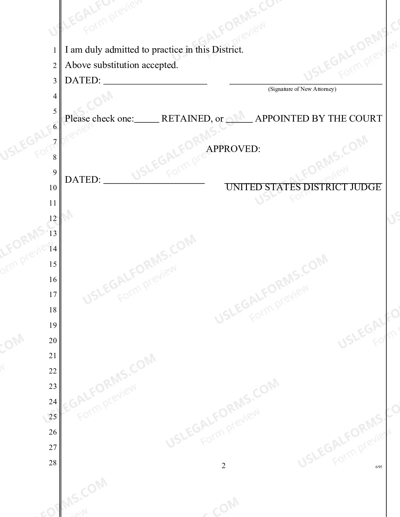 Preview Substitution of Attorney