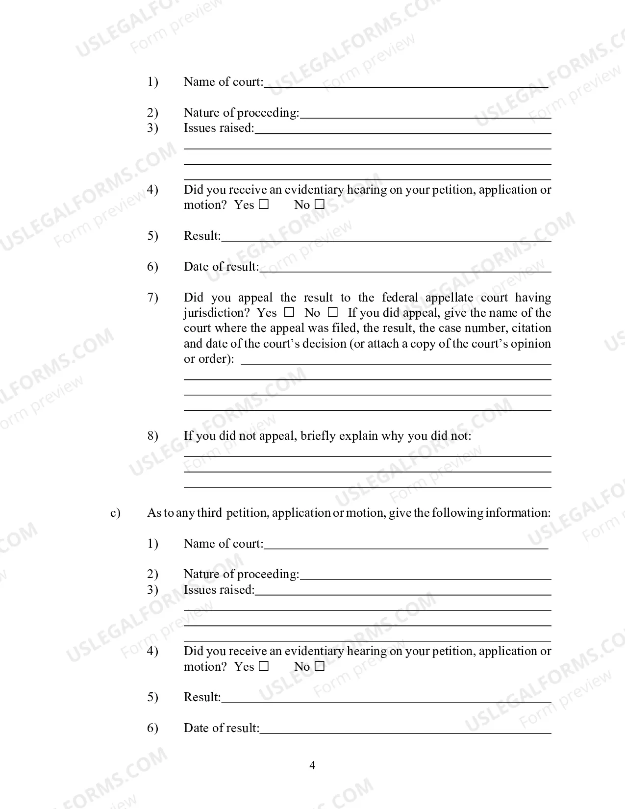 Preview Information and Instructions for filing a Motion to Vacate Sentence Pursuant To 28 U.S.C. ?2255