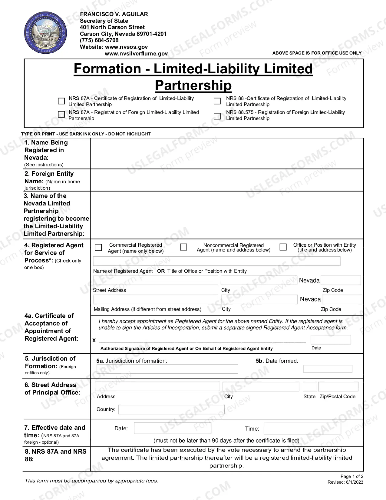 Preview (88) Limited-Liability Limited Partnership Registration(NRS CHAPTER88)