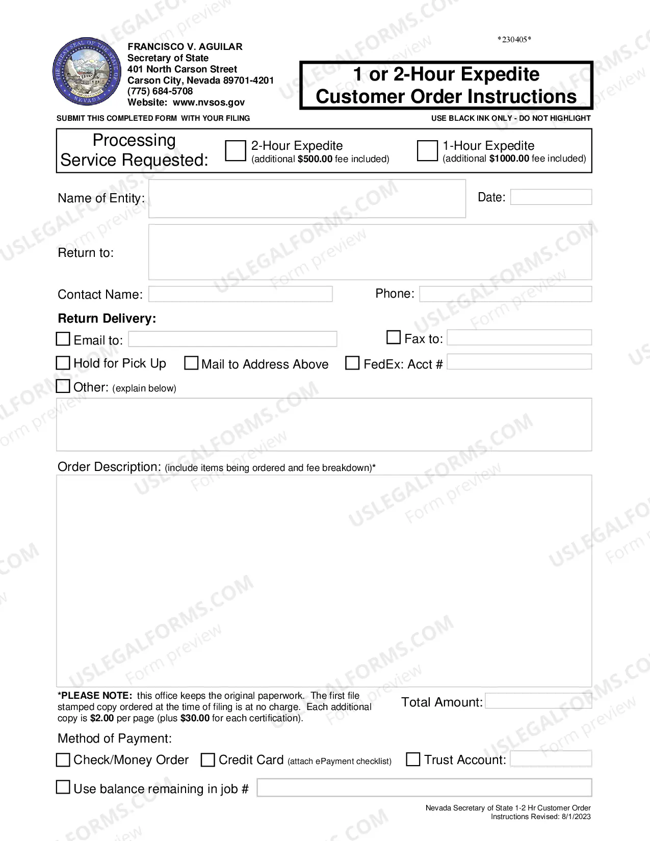 Preview Statement of Denial(NRS87.4328)