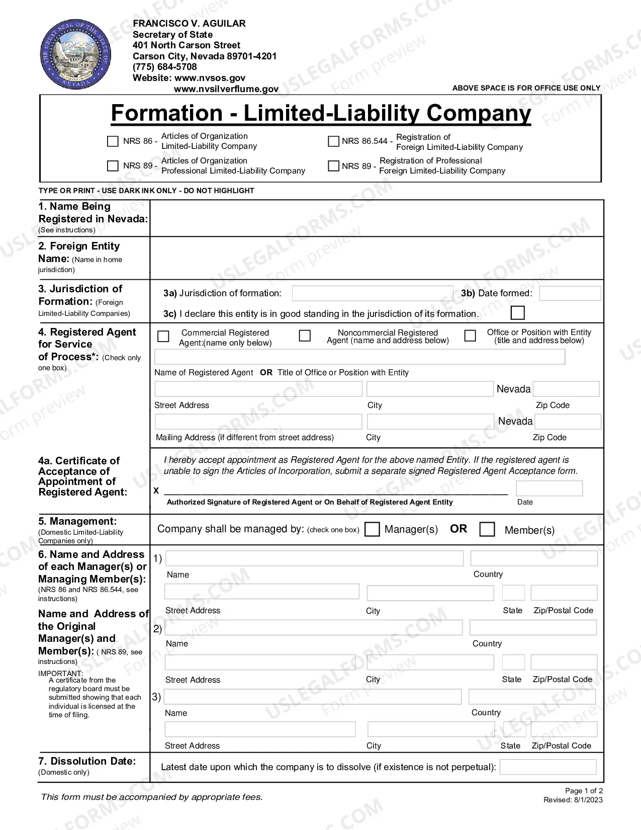 Preview Limited-Liability Company(NRS CHAPTER86)