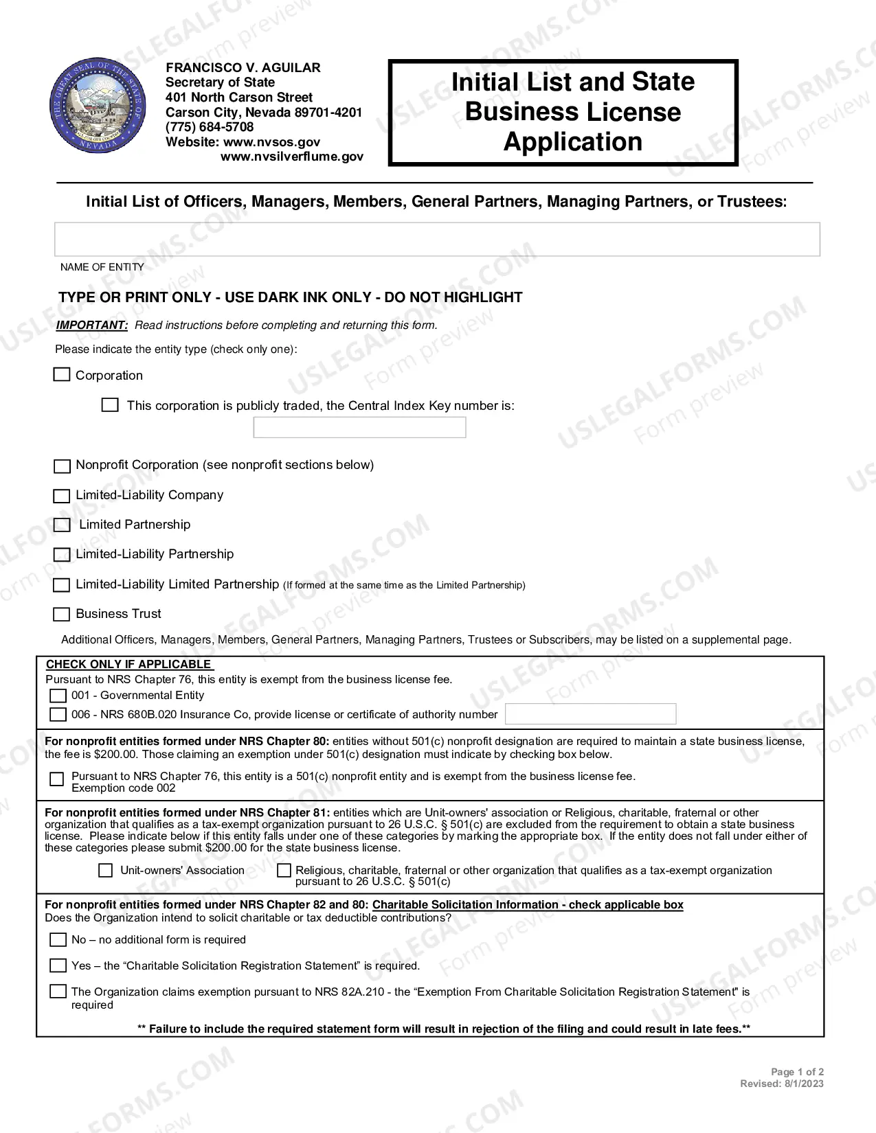Preview Limited-Liability Company(NRS CHAPTER86)