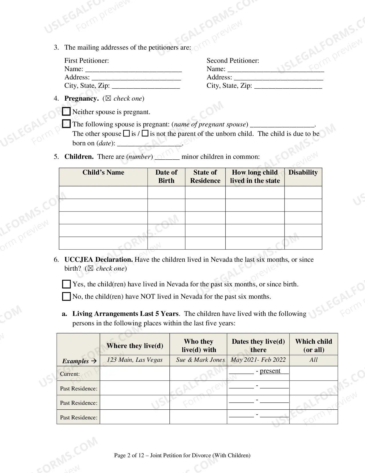 Preview ORJoint Petition for Divorce - With Kids