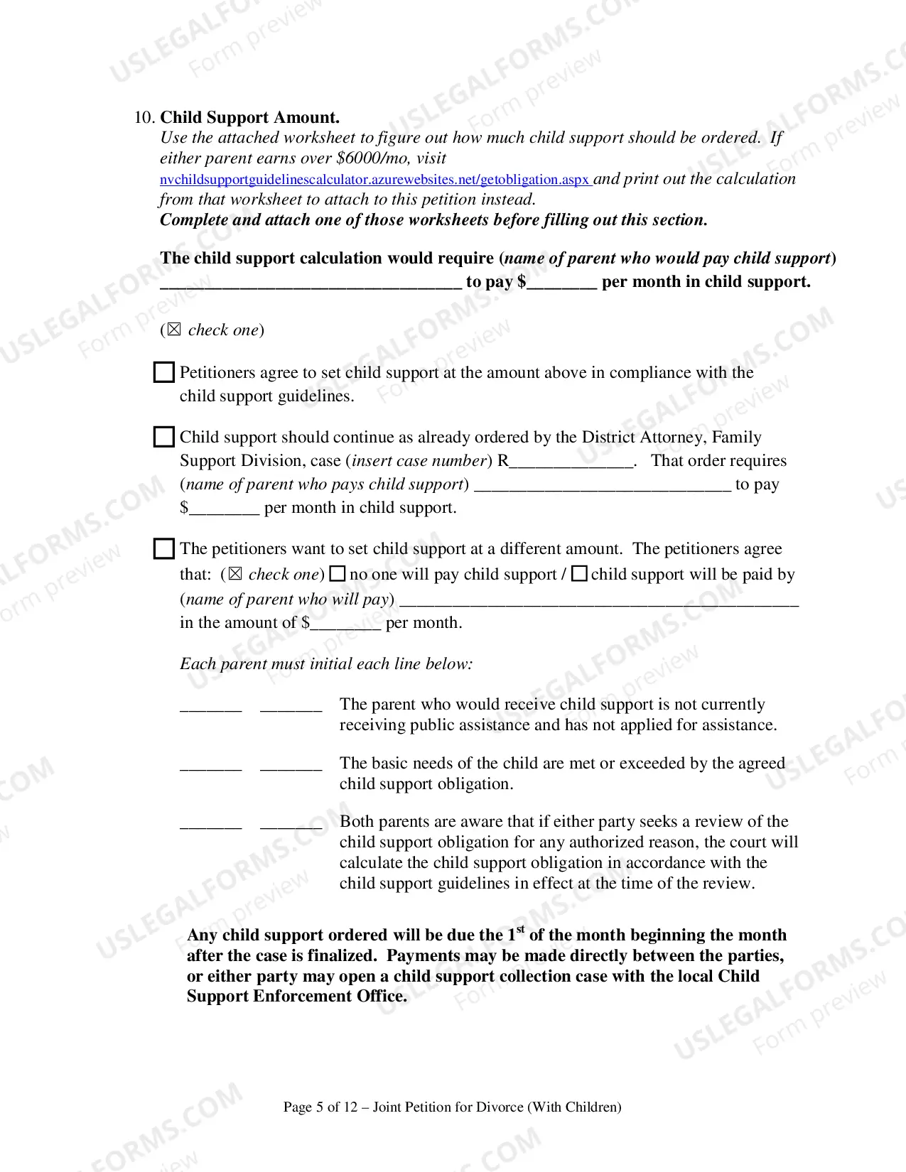 Preview ORJoint Petition for Divorce - With Kids