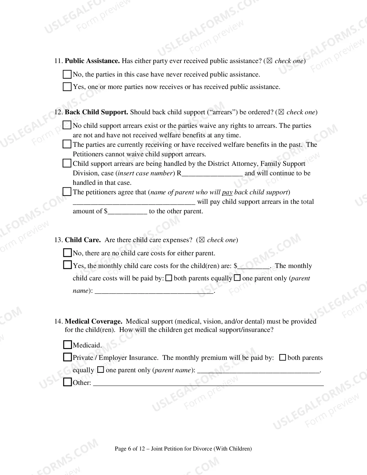 Preview ORJoint Petition for Divorce - With Kids