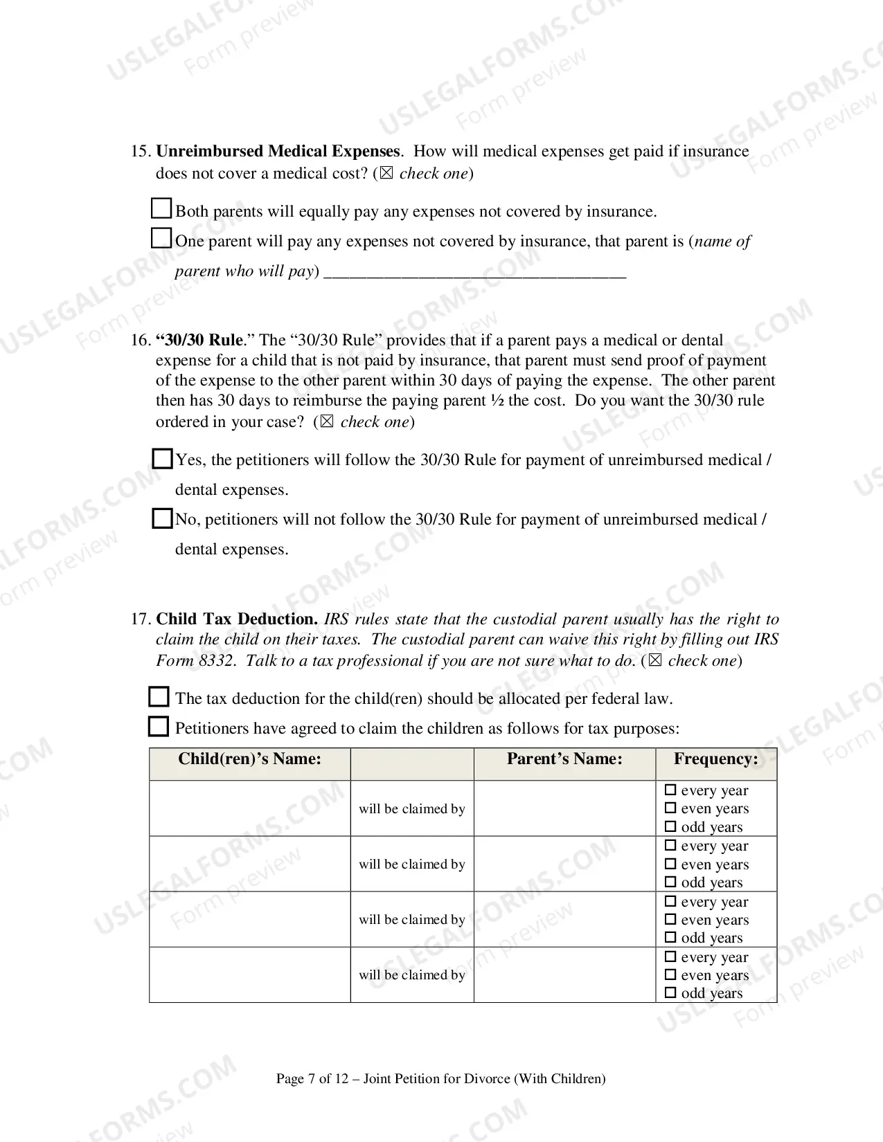 Preview ORJoint Petition for Divorce - With Kids