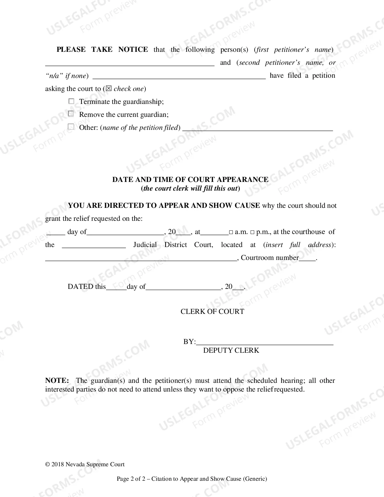 Preview Citation To Appear And Show Cause