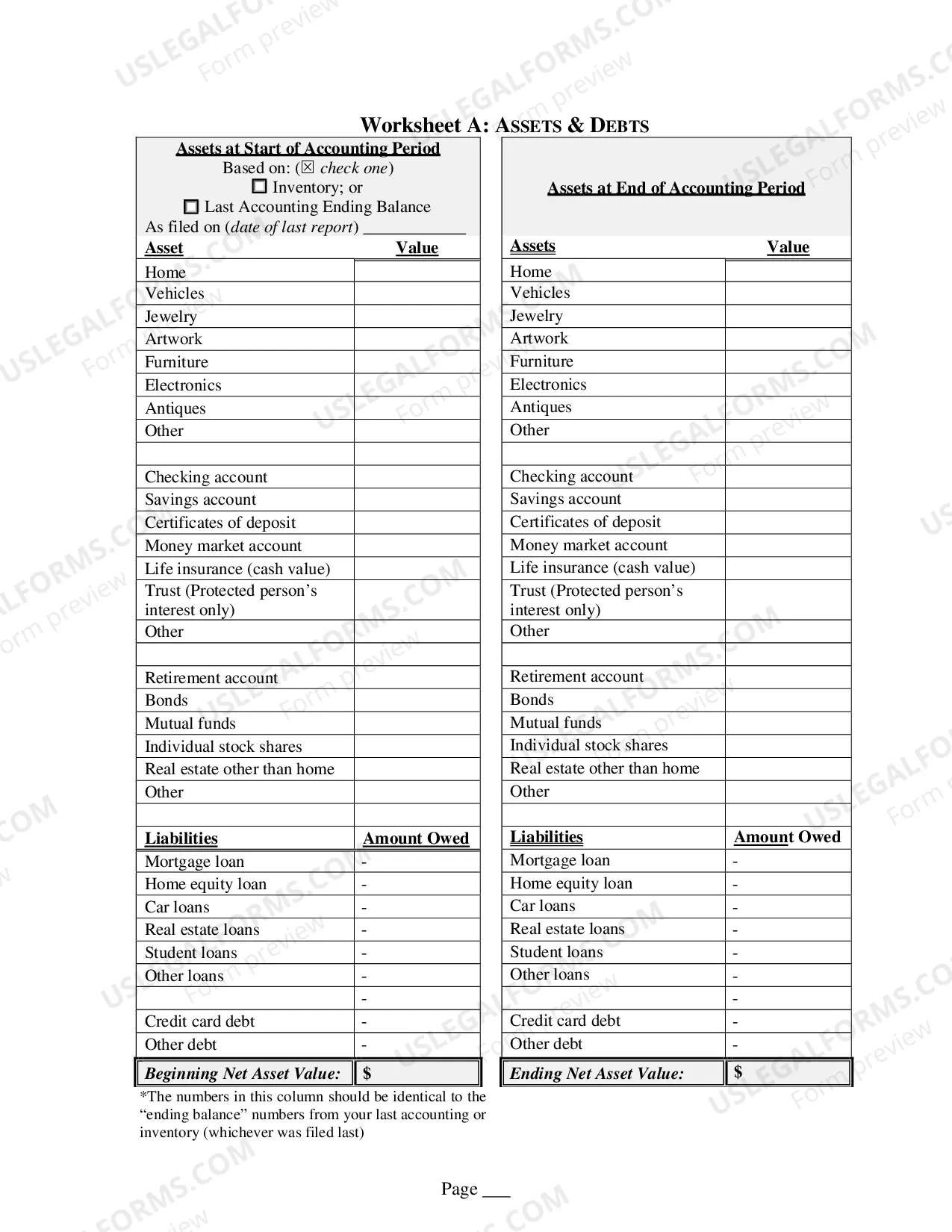 Preview Guardianship - General Accounting
