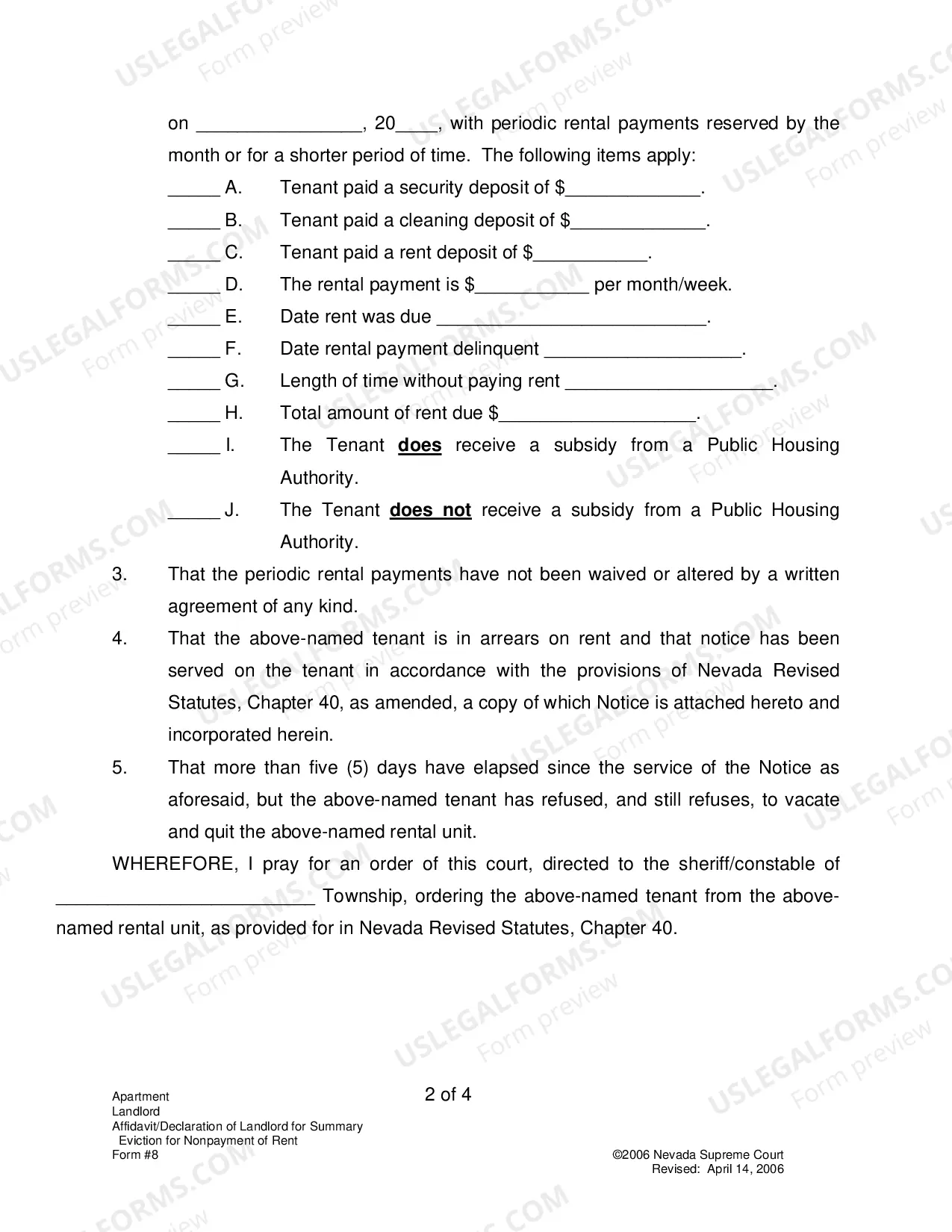 Preview Landlord Eviction Court Forms