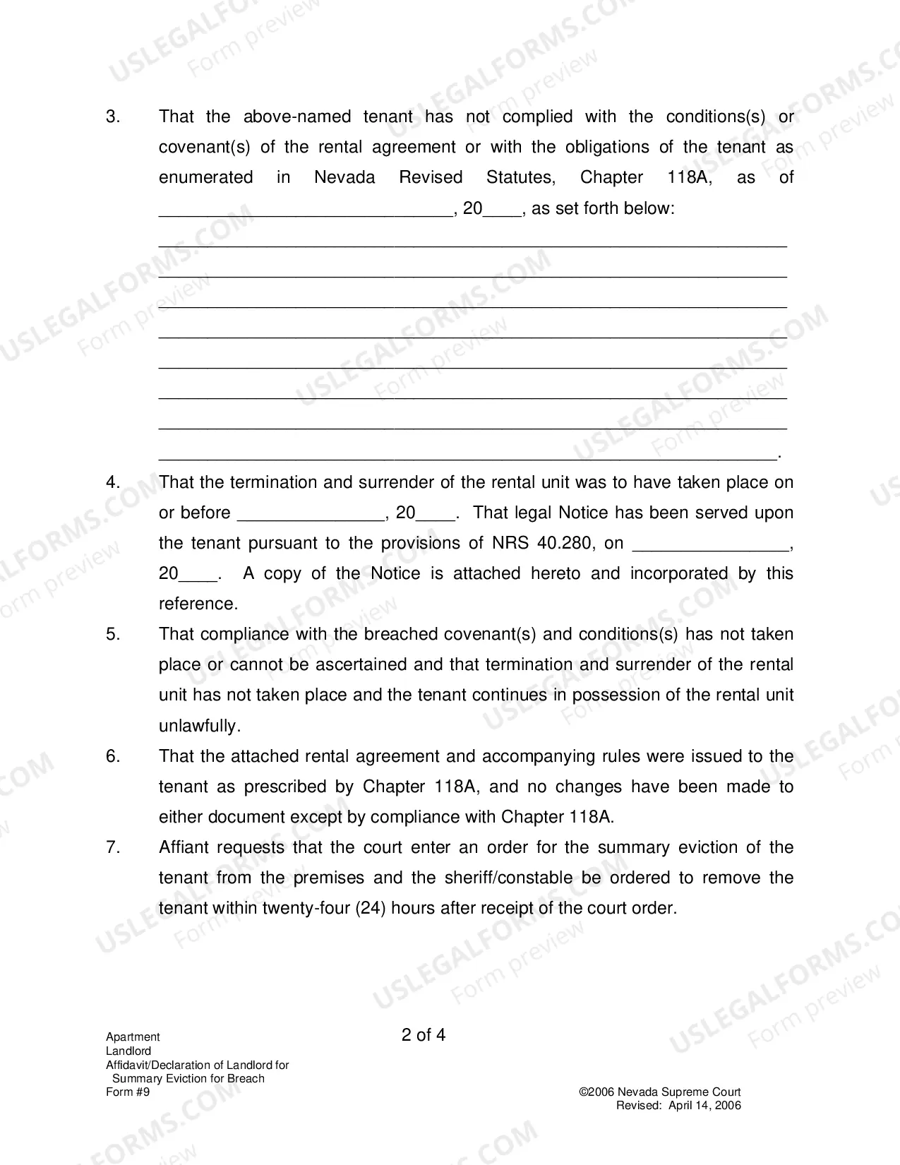 Preview Landlord Eviction Court Forms