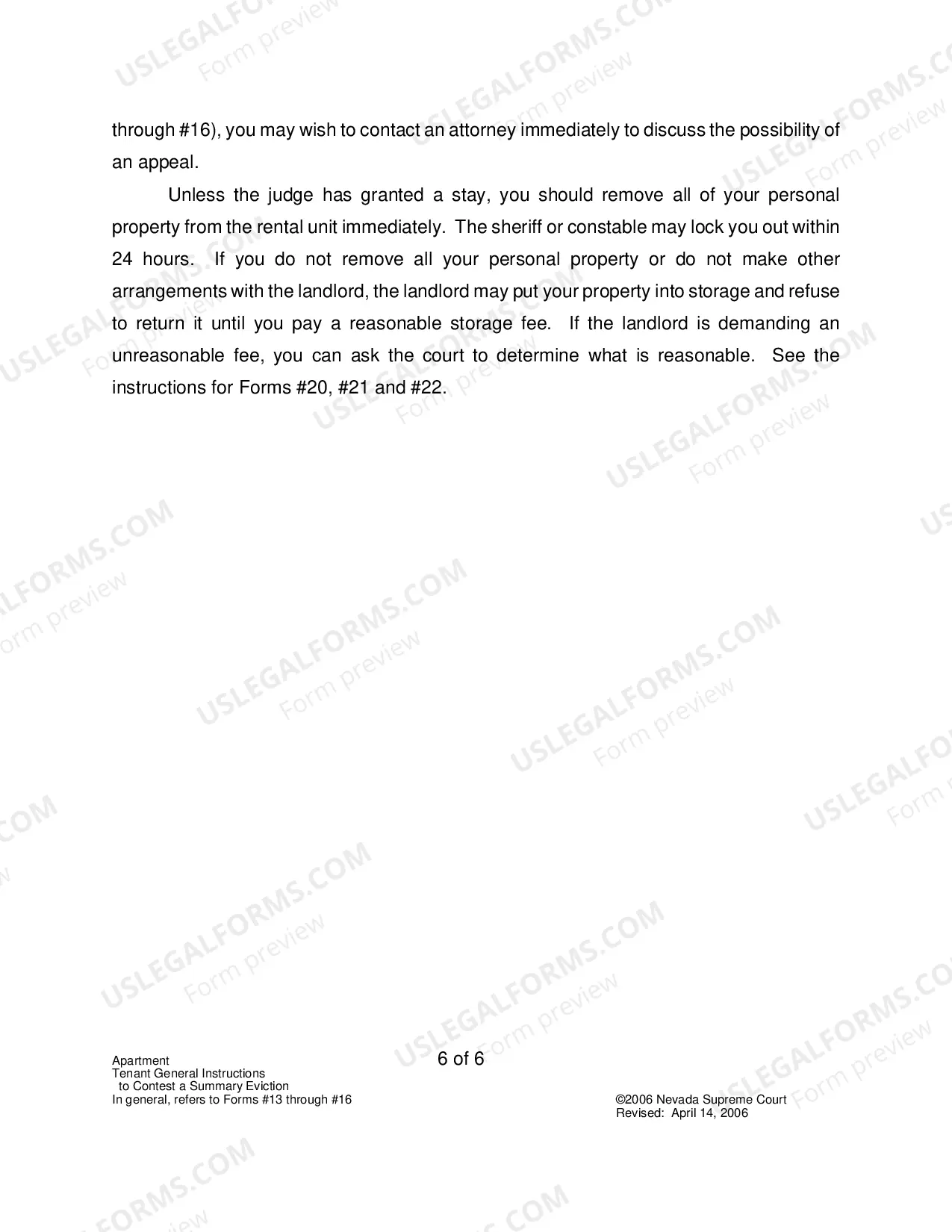 Preview Landlord-Tenant - Apts - Contesting a Summary Eviction: Tenant General Instructions to Prepare Tenant's Affidavit/Declaration