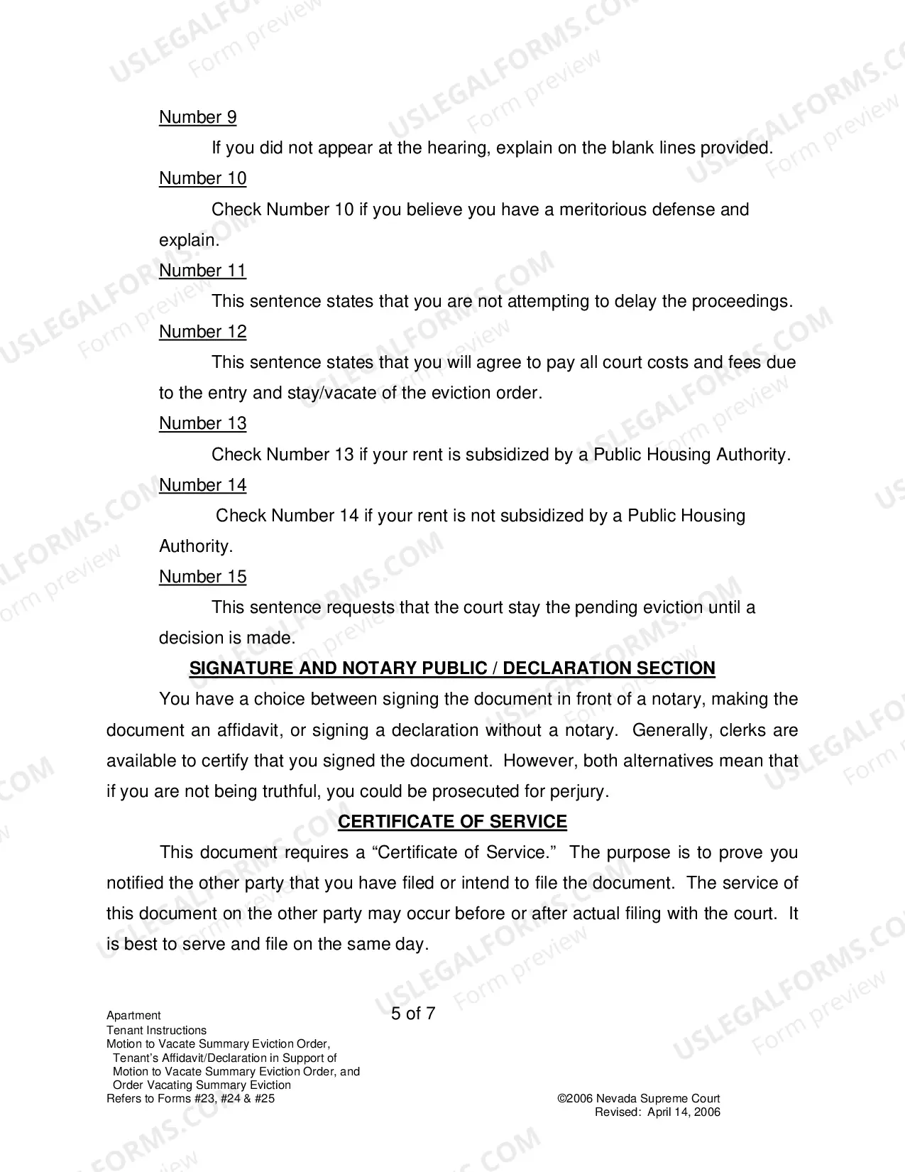 Preview Landlord-Tenant - Apts - Instructions for Forms 23-25