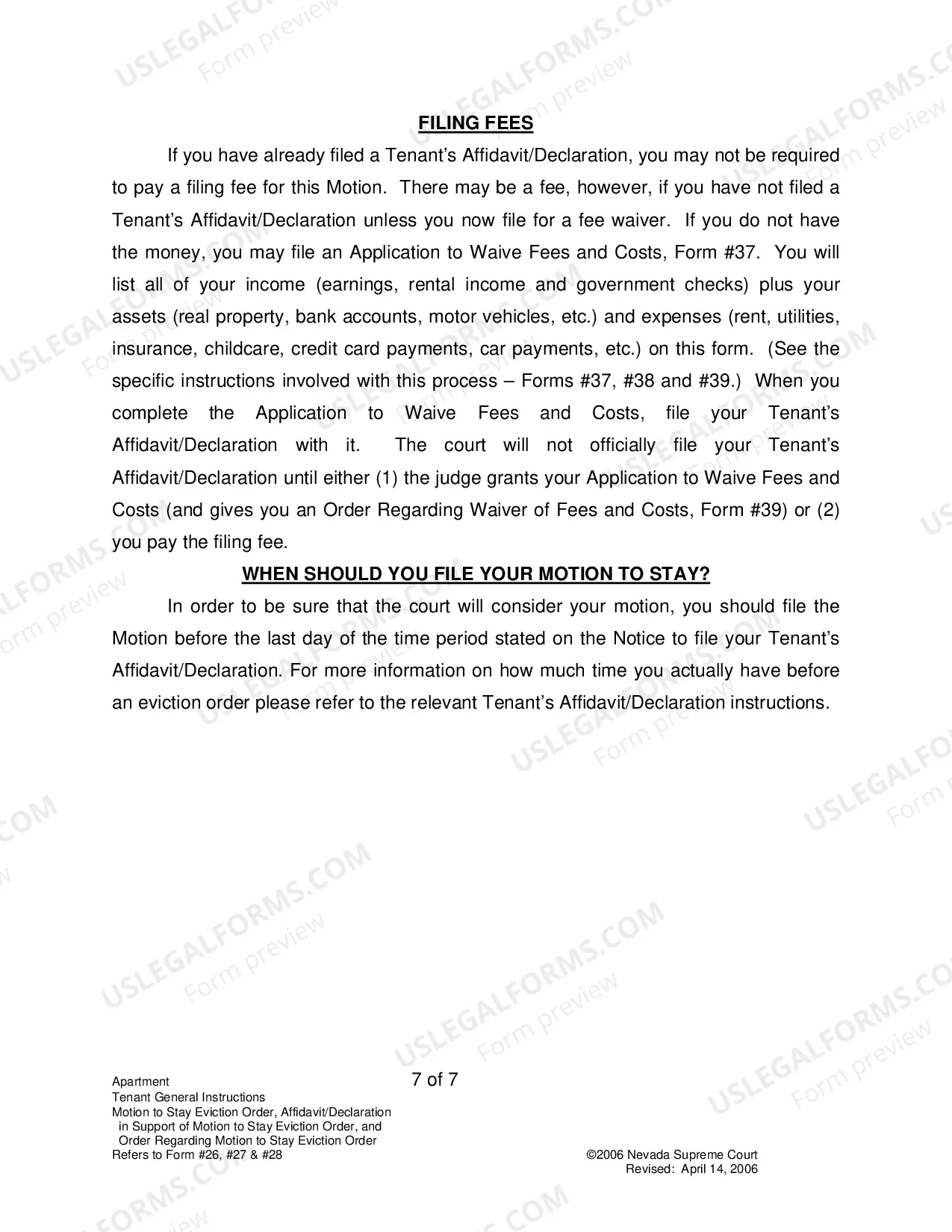 Preview Landlord-Tenant - Apts - Instructions for Forms 26-28