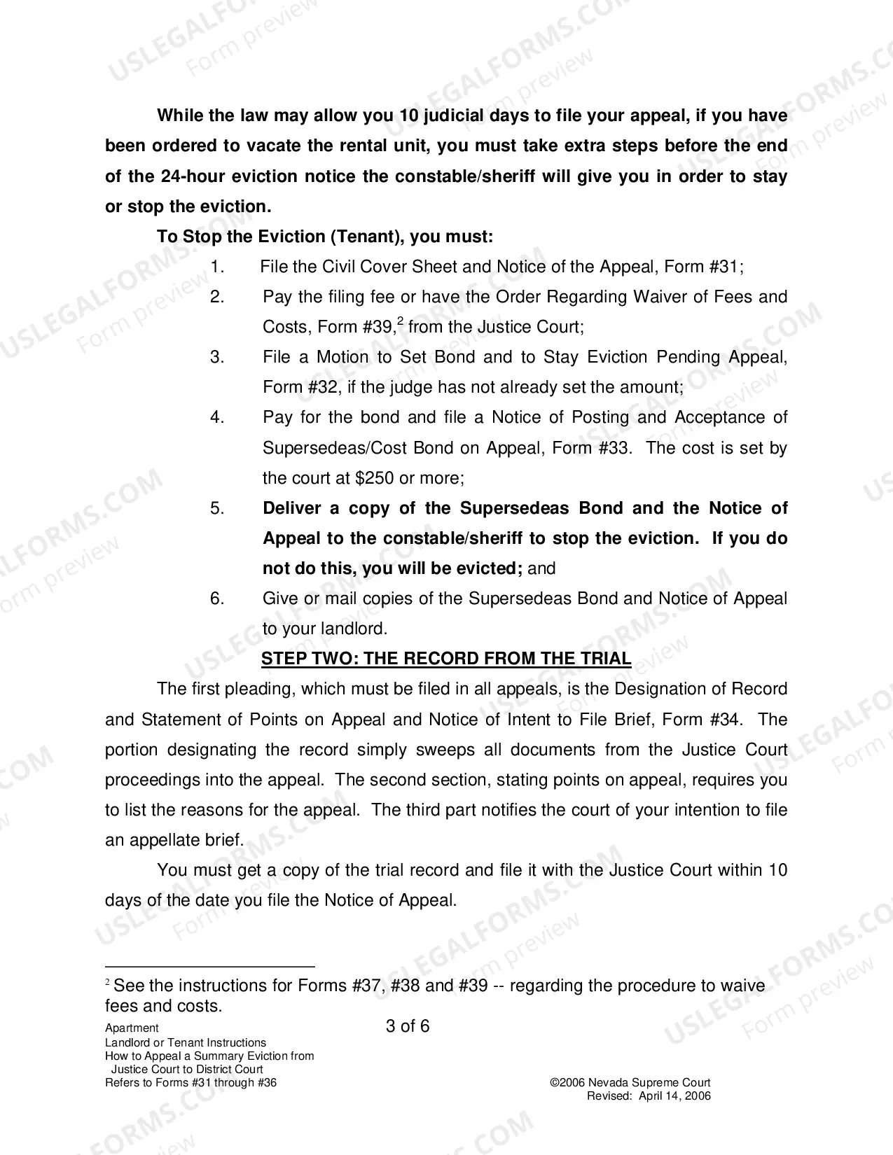 Preview Landlord-Tenant - Apts - Instructions for Forms 31-36