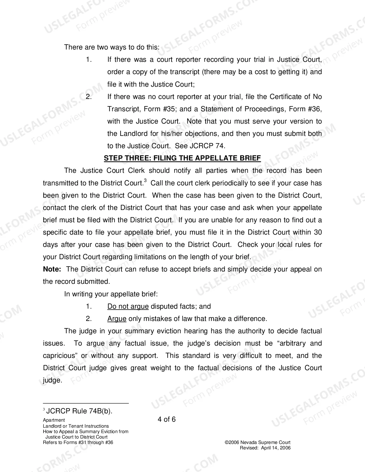 Preview Landlord-Tenant - Apts - Instructions for Forms 31-36