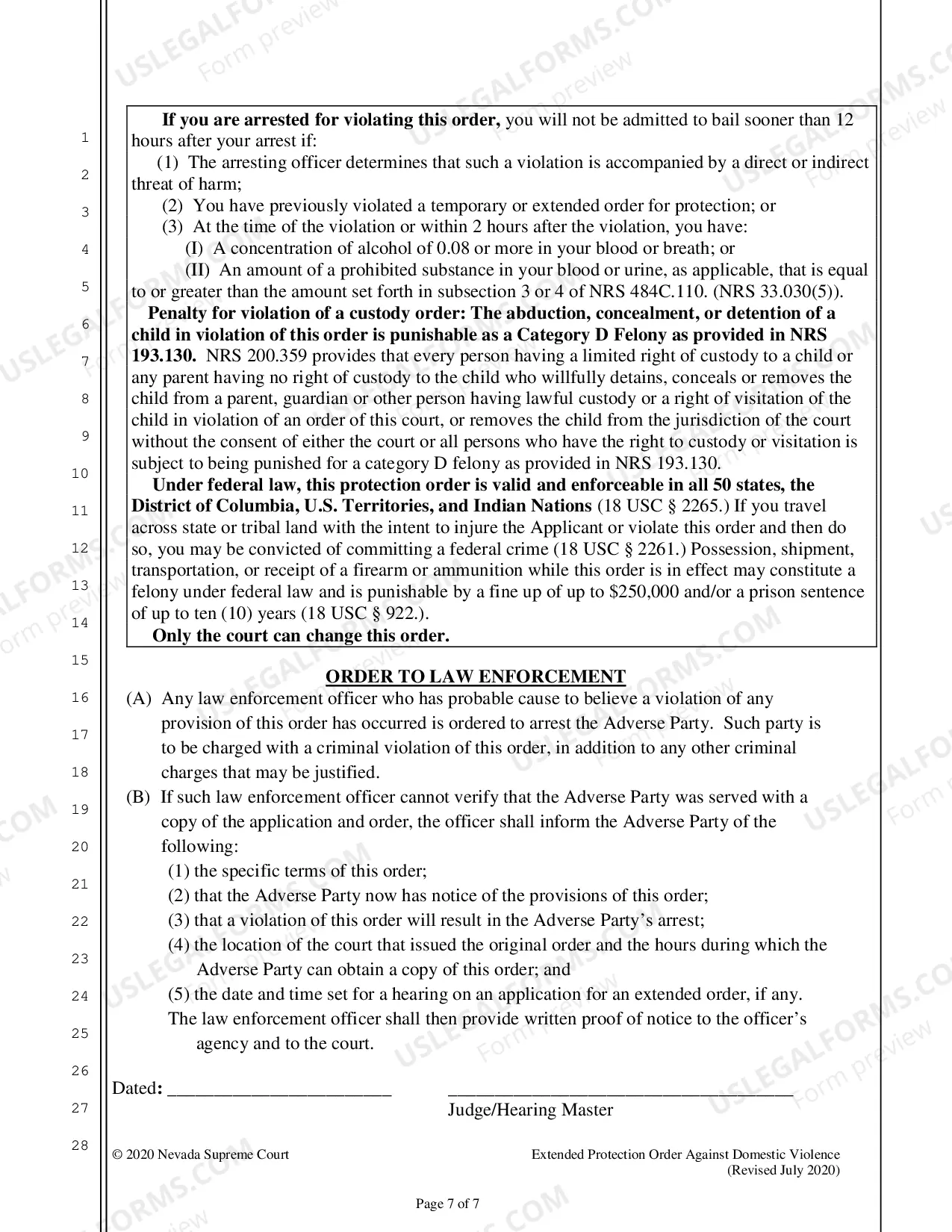 Preview Extended Protection Order