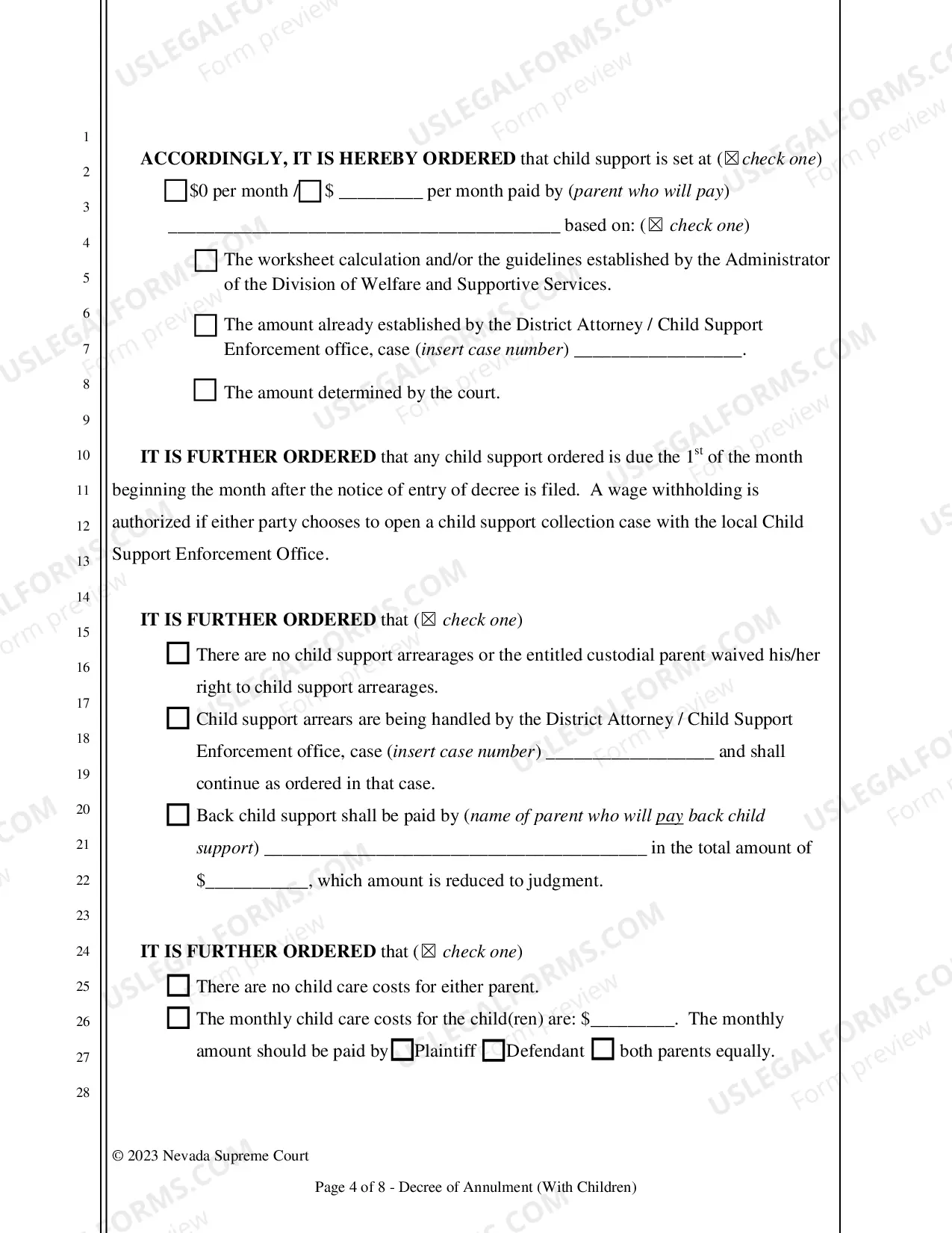 Preview Decree of Annulment - With Children