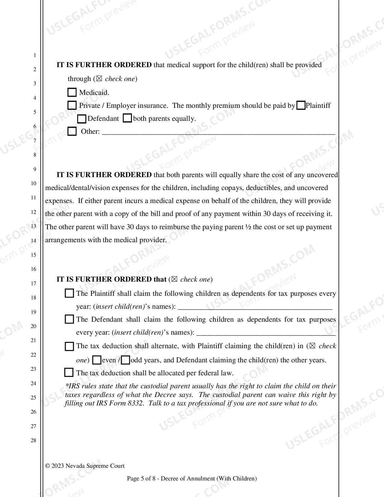 Preview Decree of Annulment - With Children