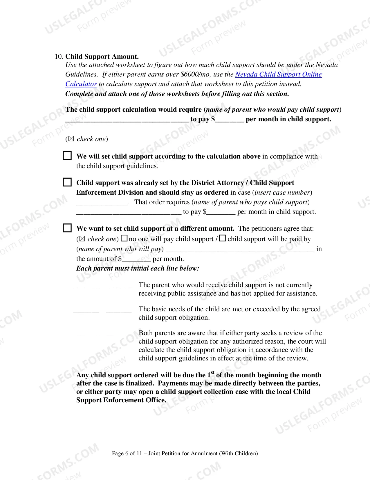 Preview Joint Petition for Annulment and UCCJEA Declaration - With Children