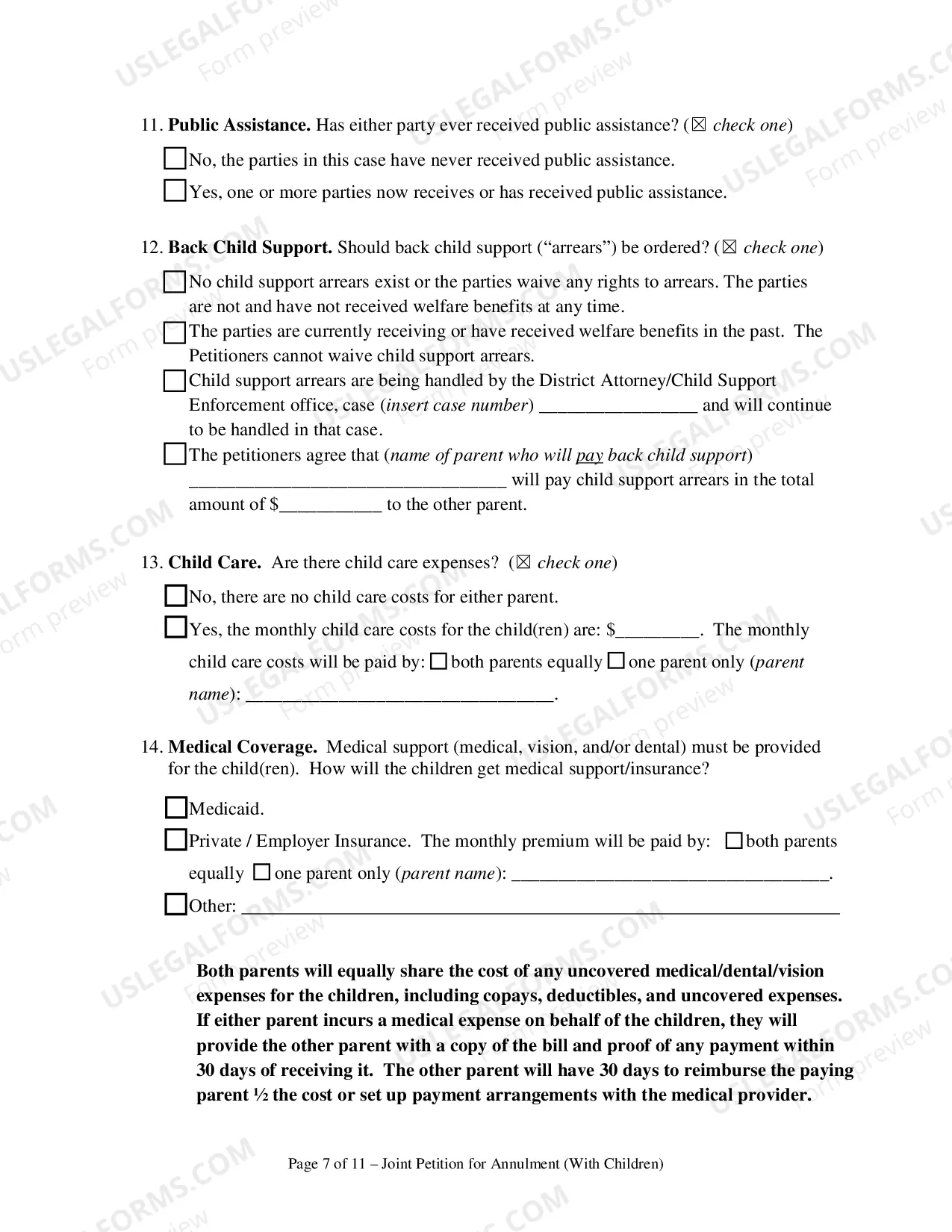 Preview Joint Petition for Annulment and UCCJEA Declaration - With Children