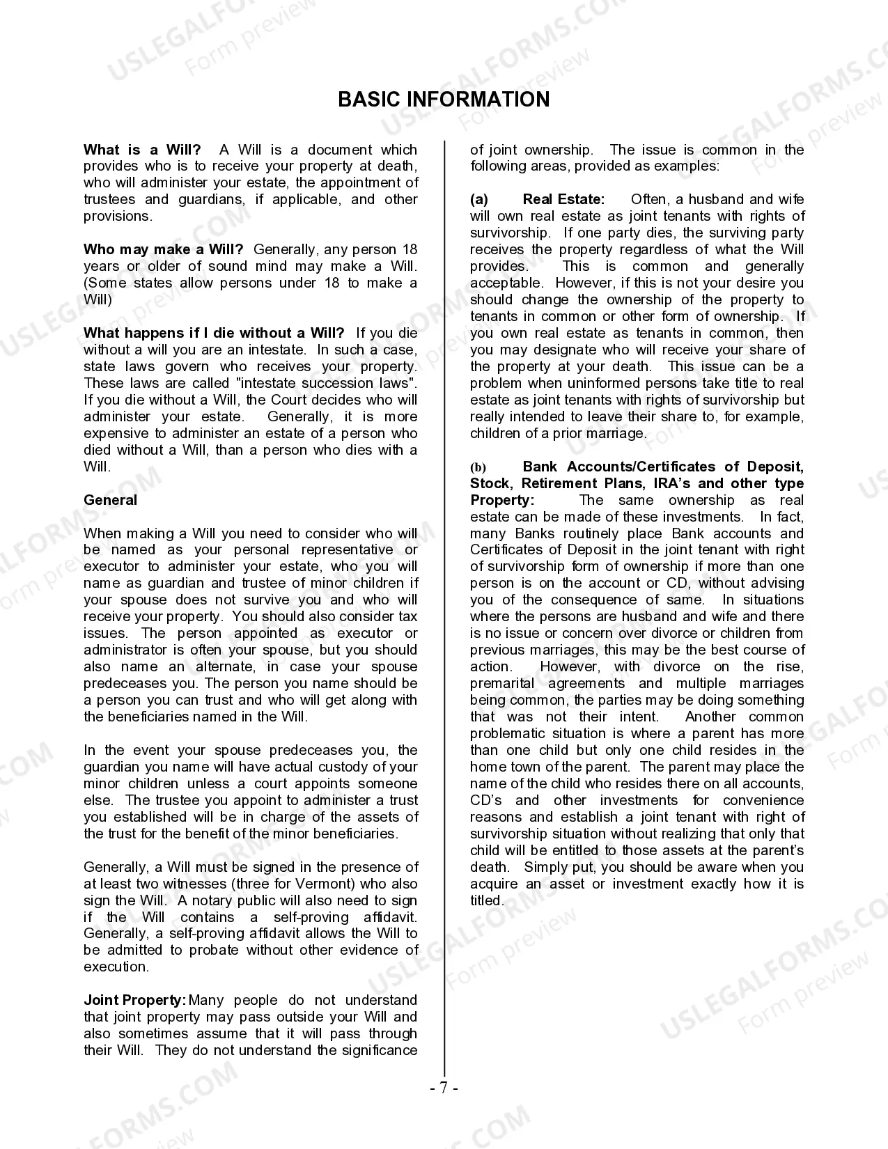 Preview Last Will and Testament for Married person with Minor Children from Prior Marriage