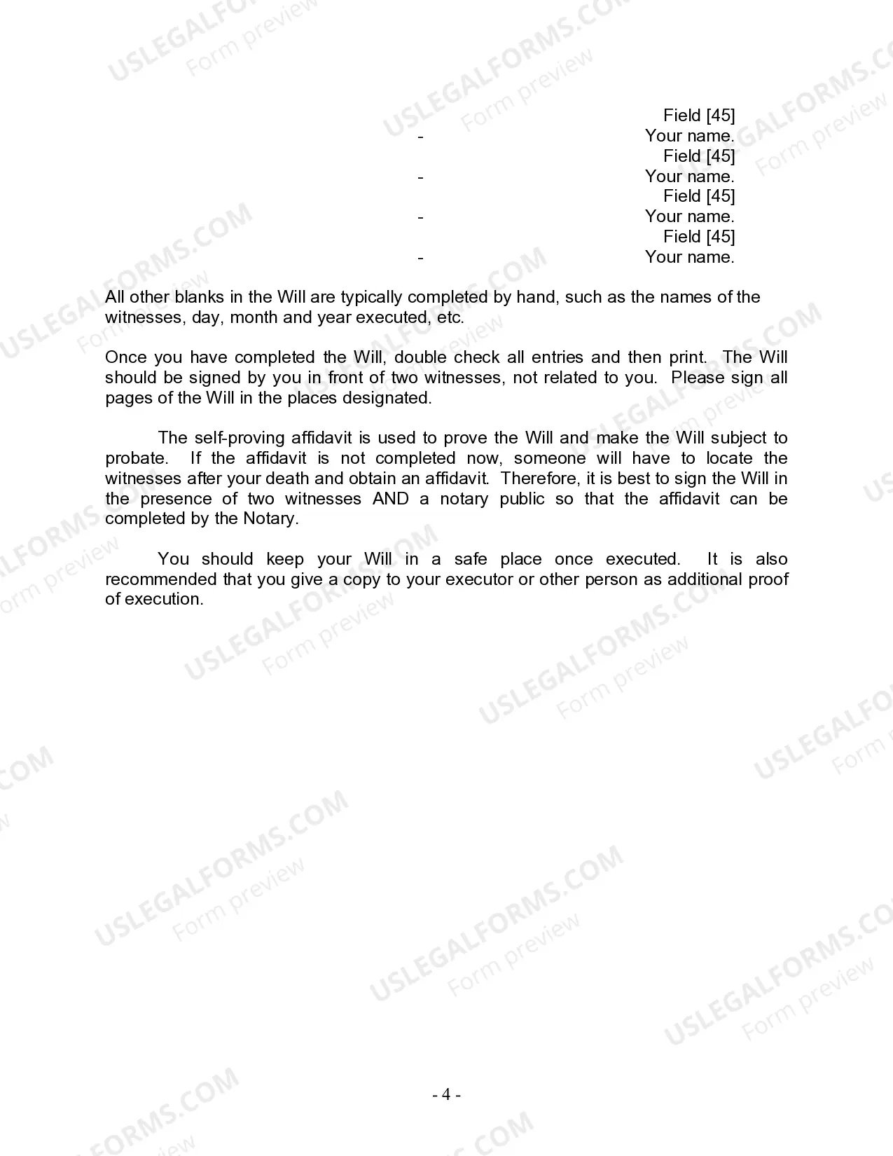 Preview Last Will and Testament for Divorced Person Not Remarried with Adult and Minor Children