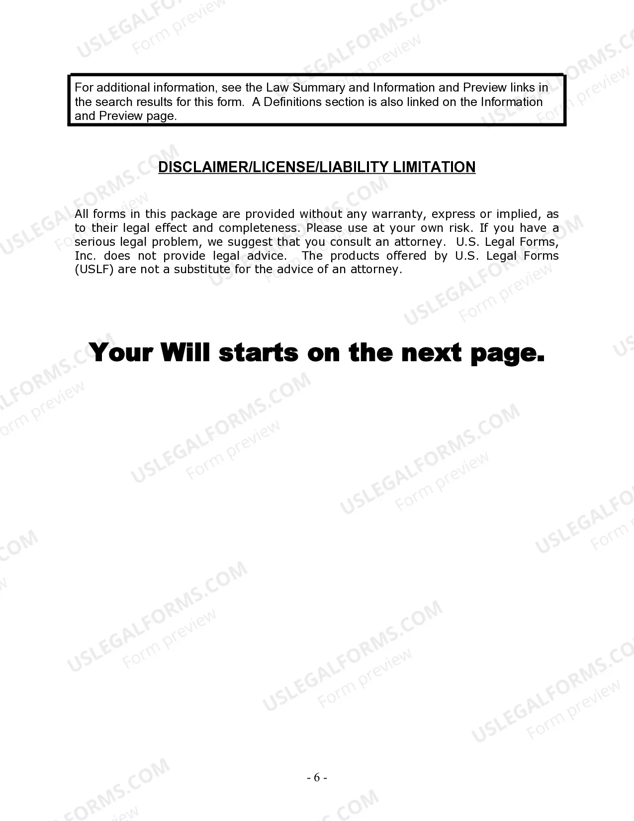 Preview Last Will and Testament for Divorced Person Not Remarried with Adult and Minor Children