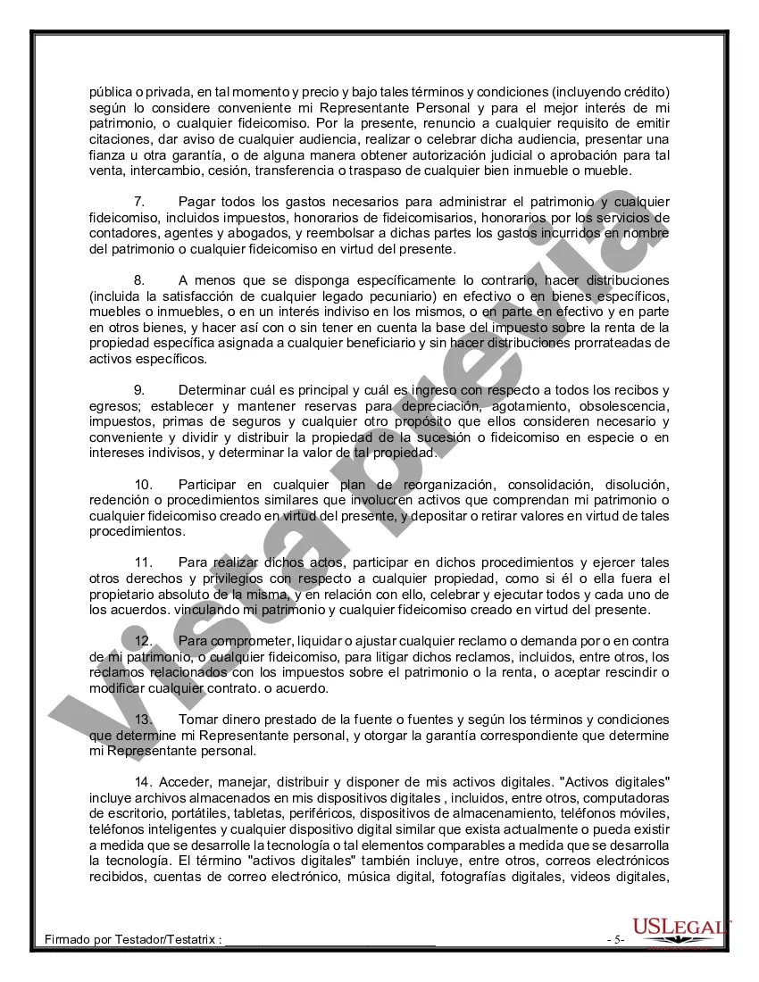 Preview Paquete de Voluntades Mutuas con Últimas Voluntades y Testamentos para Pareja Casada con Hijos Adultos