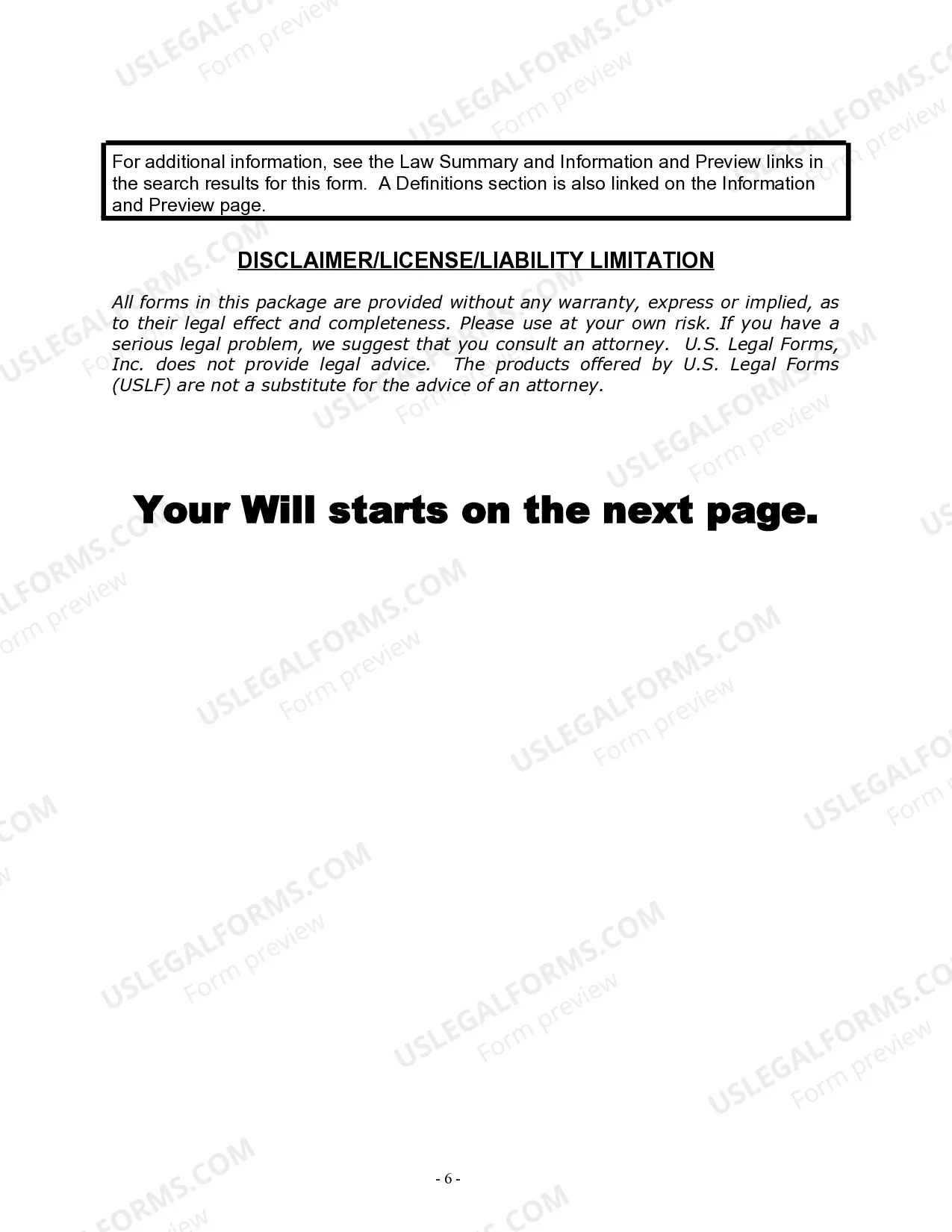 Preview Last Will and Testament for a Domestic Partner with Adult Children