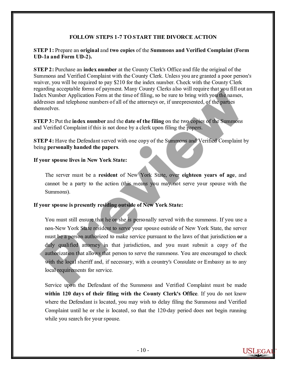 page 9 Uncontested Divorce Package for Dissolution of Marriage with Adult Children With or without Property and Debts preview
