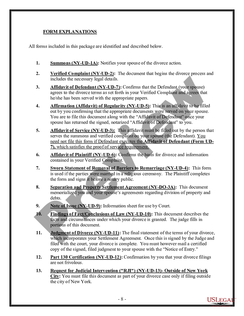 page 7 Uncontested Divorce Package for Dissolution of Marriage with Adult Children With or without Property and Debts preview