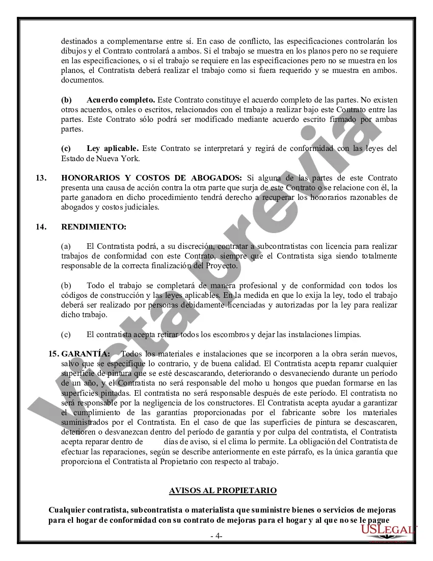 Preview Contrato de pintura para contratista