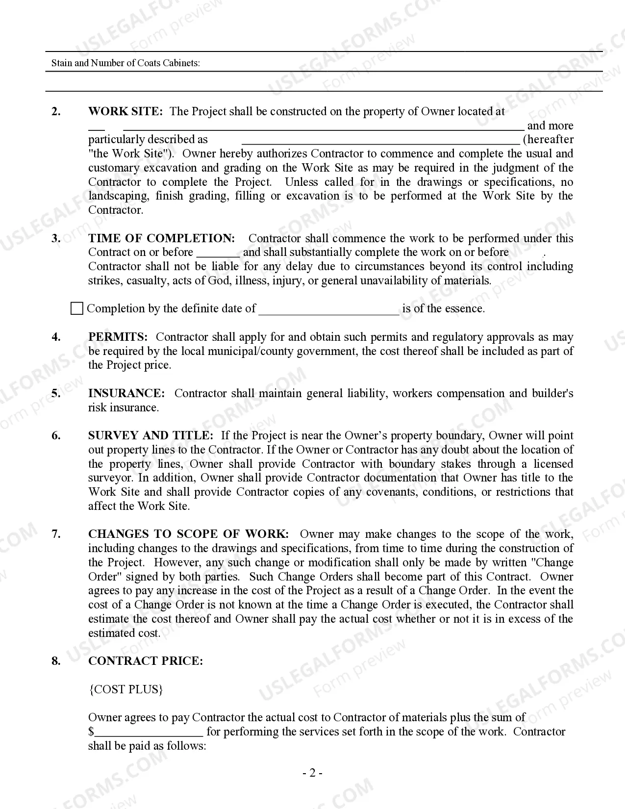 Preview Painting Contract for Contractor