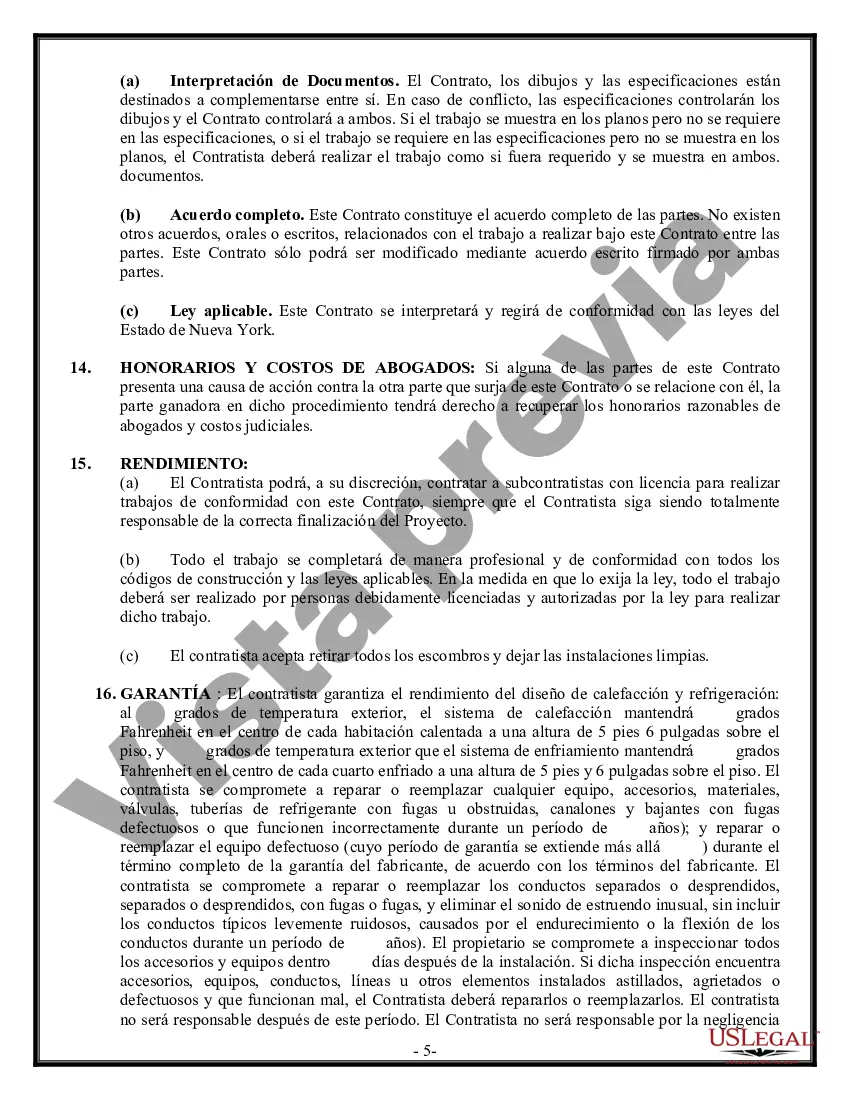 Preview Contrato HVAC para contratista