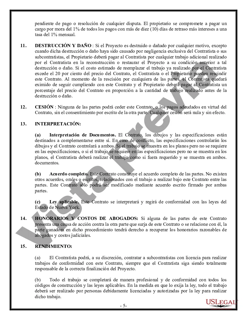 Preview Contrato de paisajismo para contratista