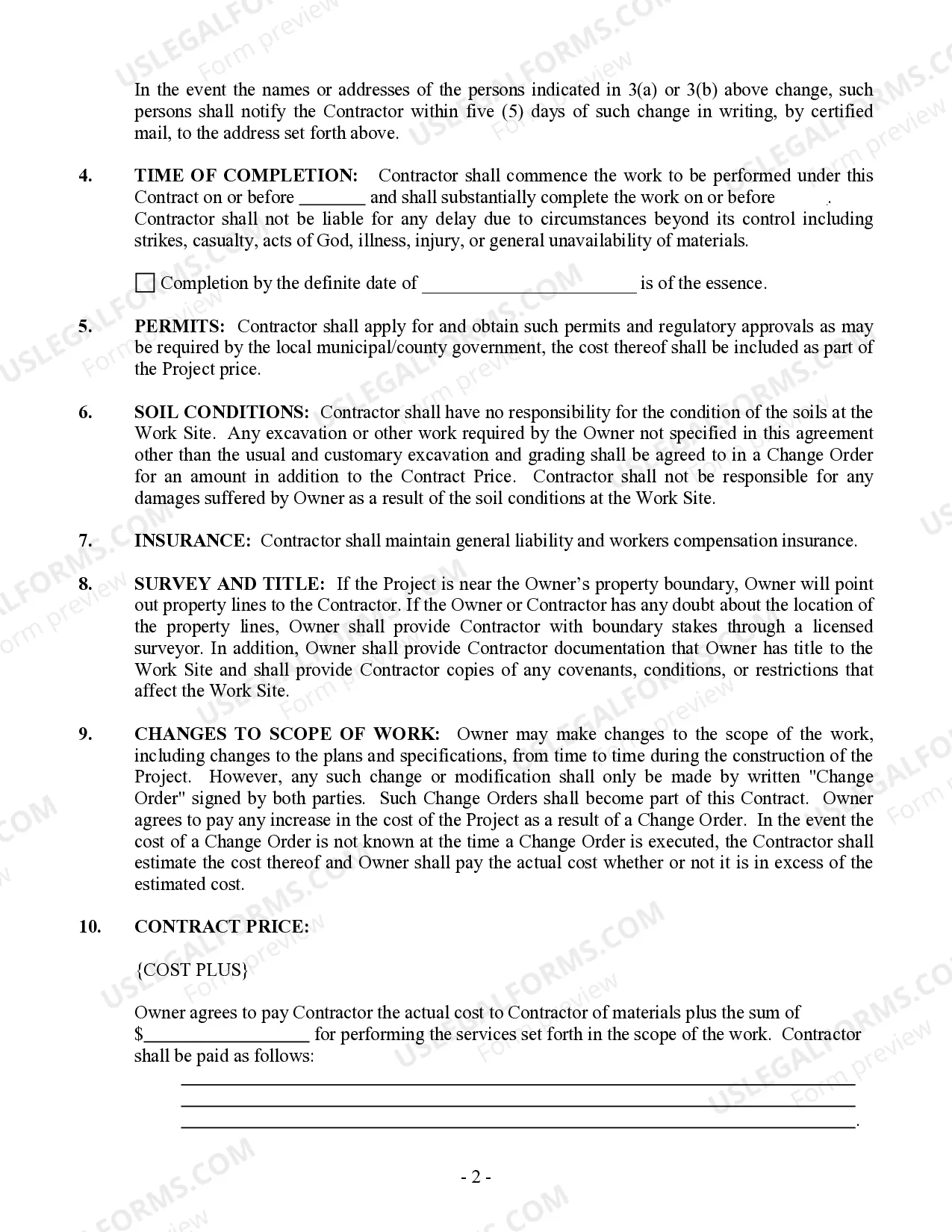 Preview Demolition Contract for Contractor