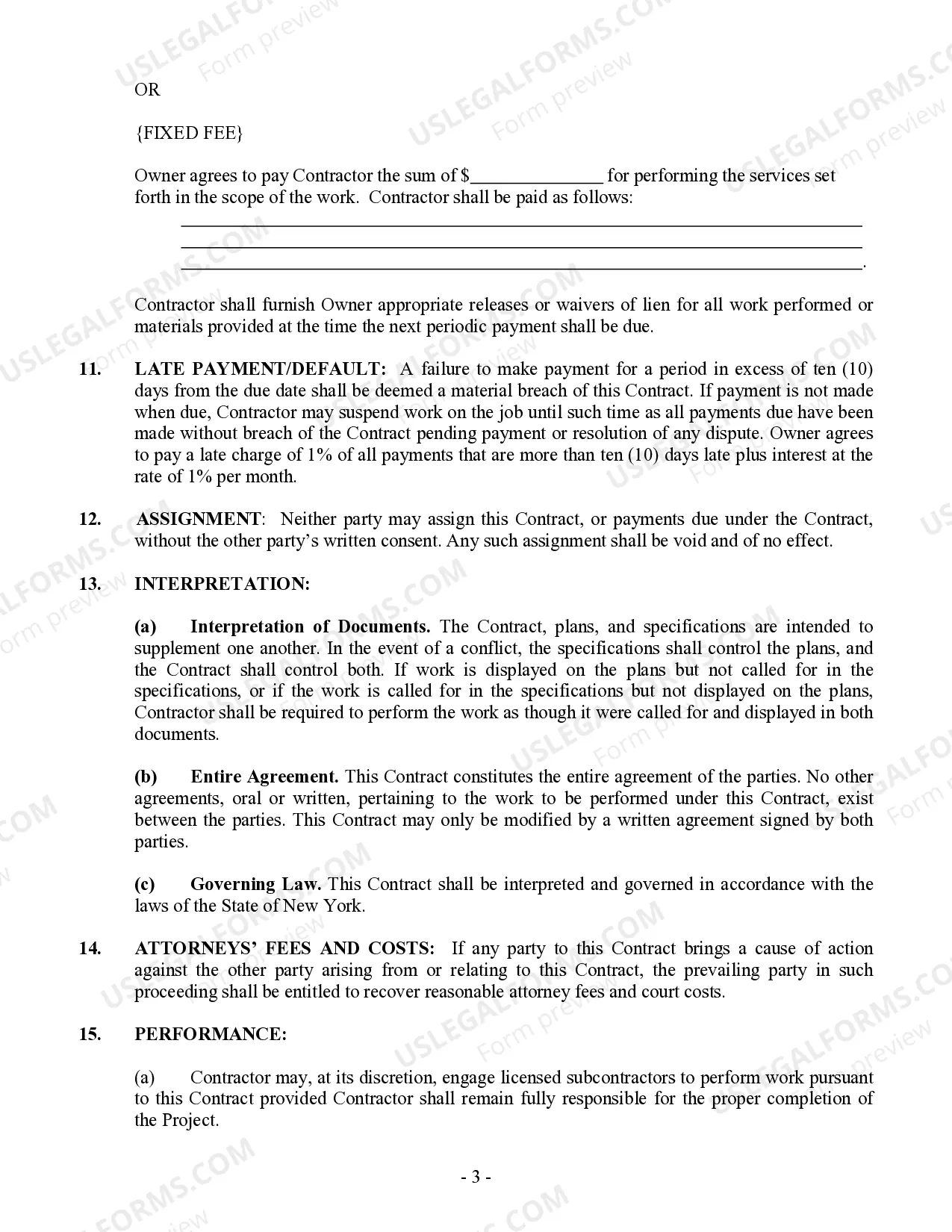 Preview Demolition Contract for Contractor