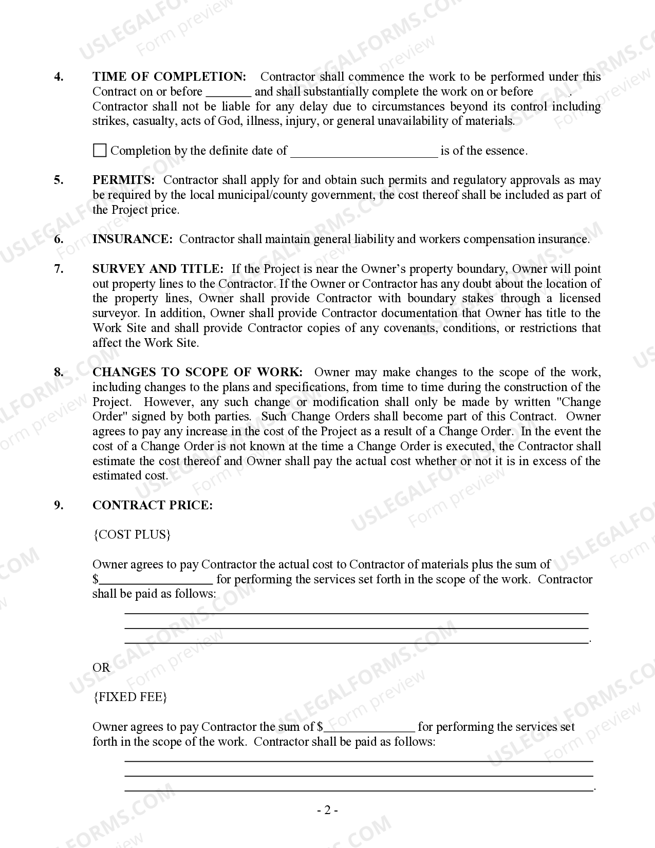 New York Contract Of Sale Form US Legal Forms