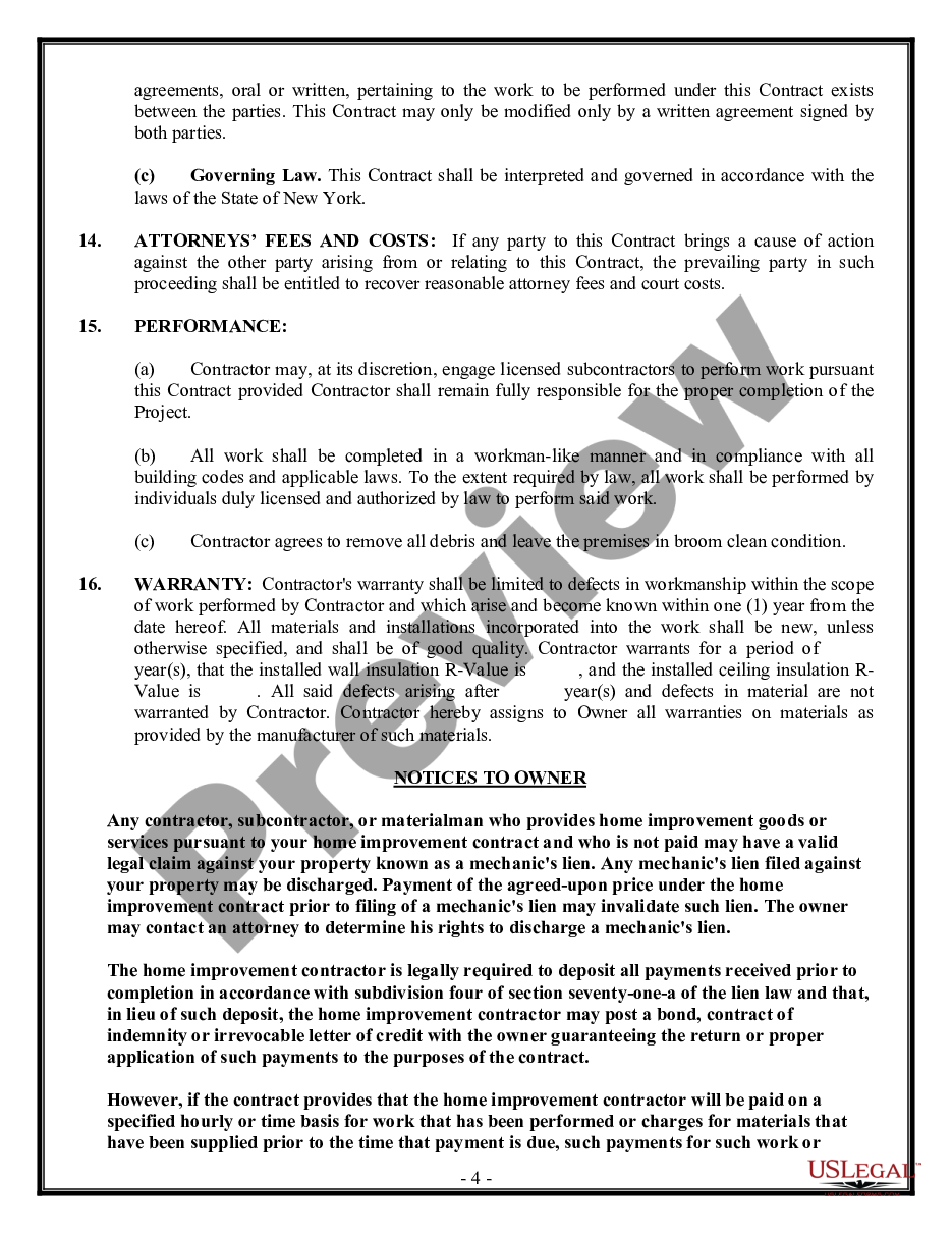 page 3 Insulation Contract for Contractor preview