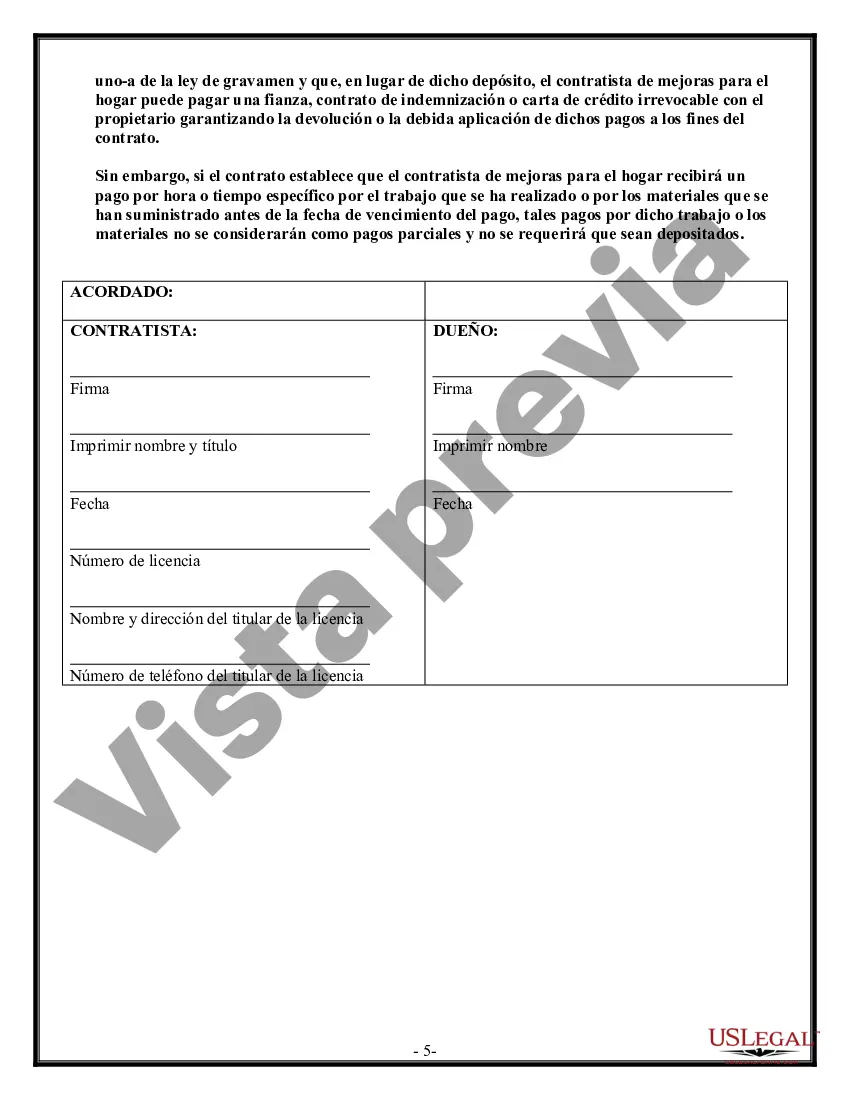 Preview Contrato de pavimentación para contratista