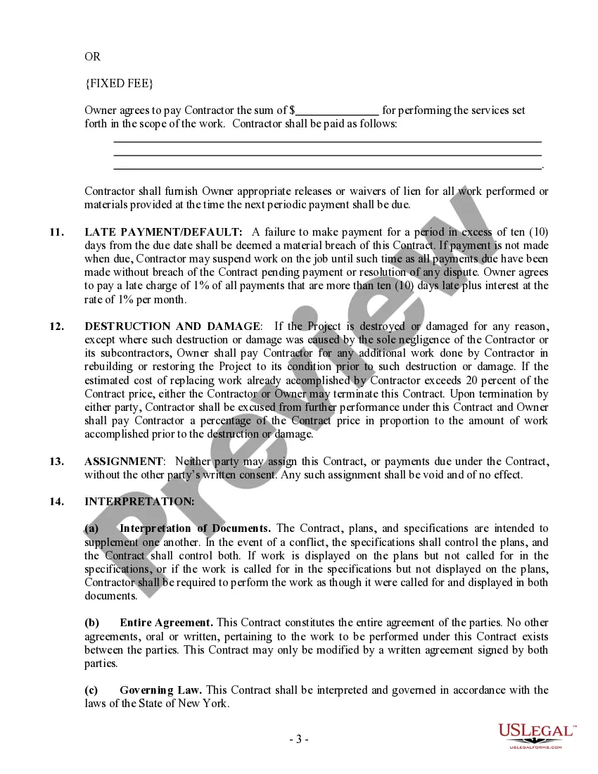 Preview Paving Contract for Contractor