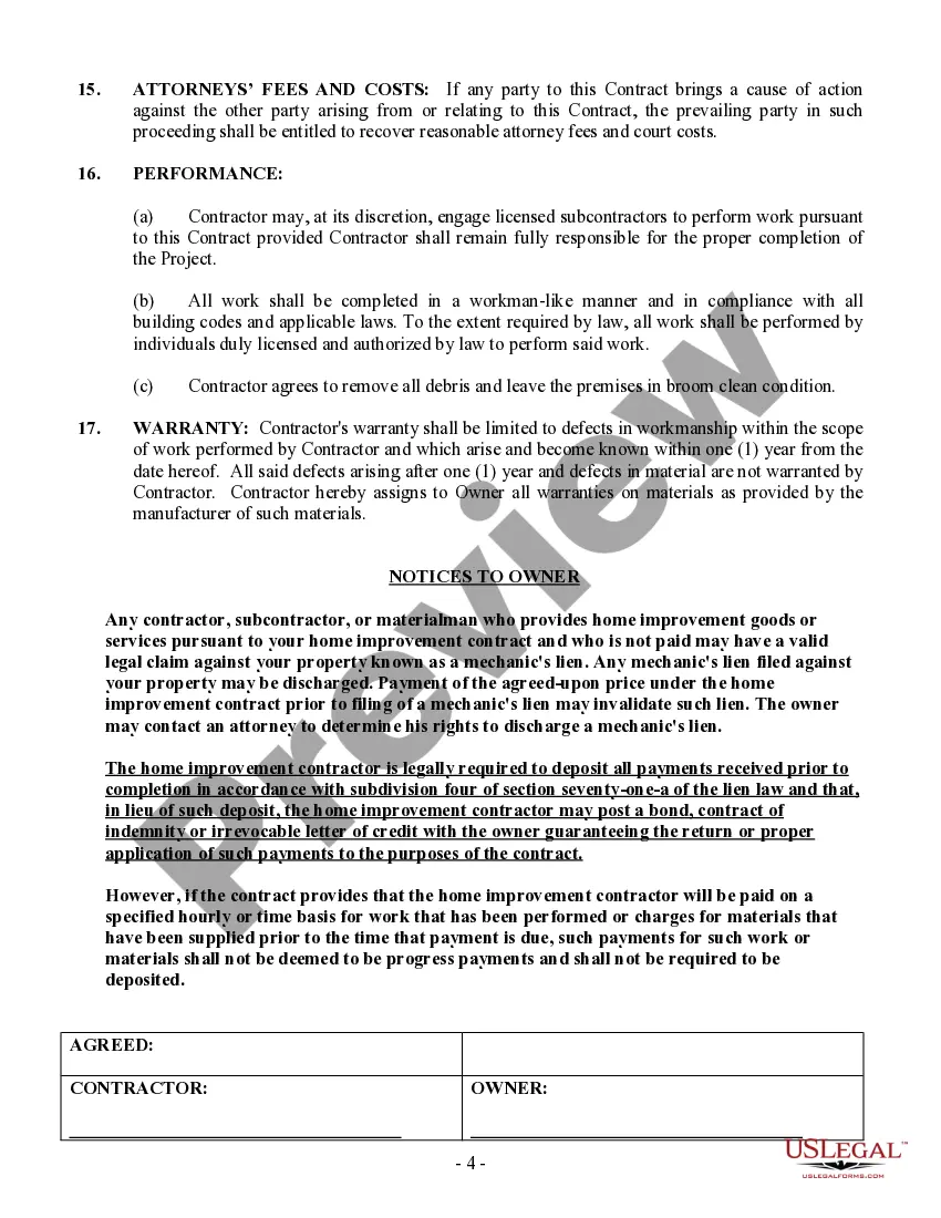 Preview Paving Contract for Contractor