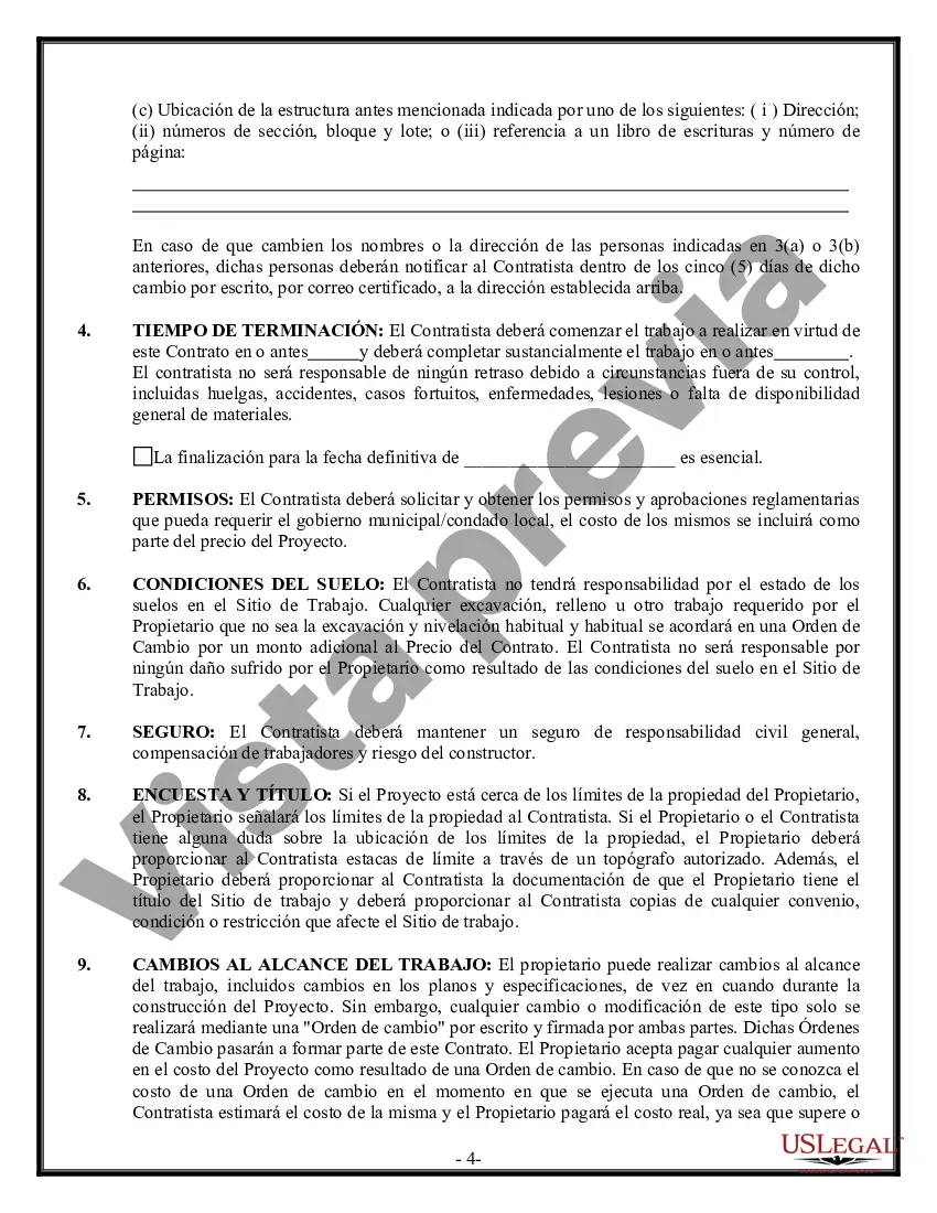 Preview Contrato de plomería para contratista