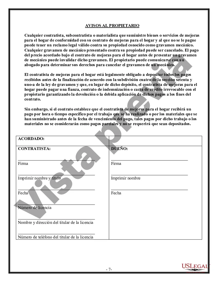 Preview Contrato de plomería para contratista