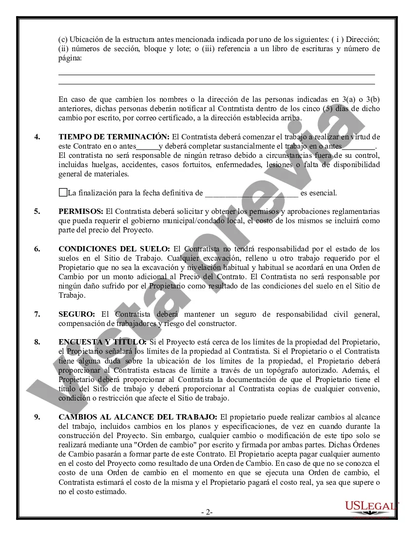 Preview Contrato de techado para contratista