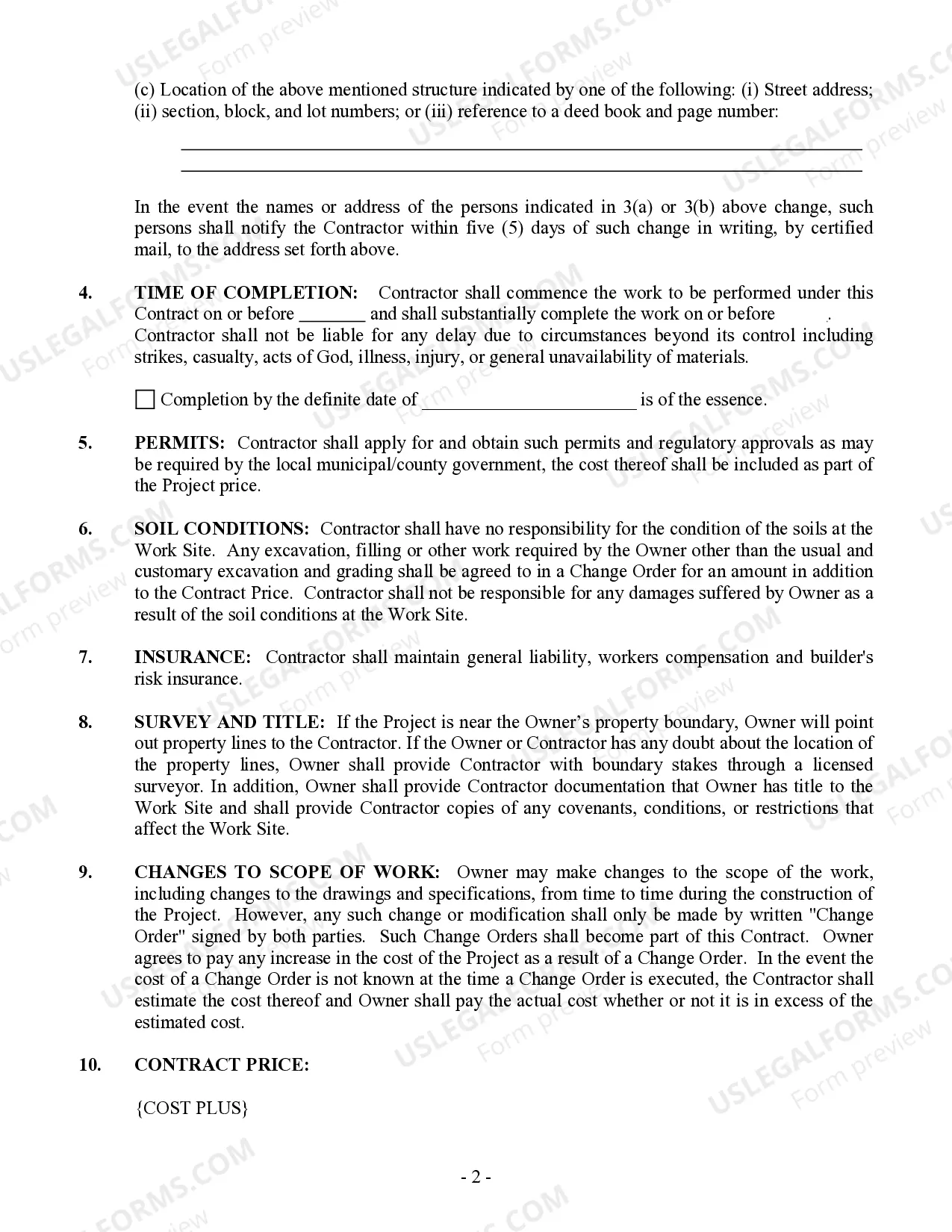 Preview Roofing Contract for Contractor