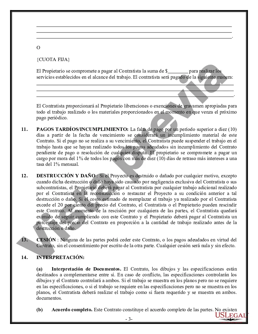 Preview Costo del contrato de construcción más o tarifa fija