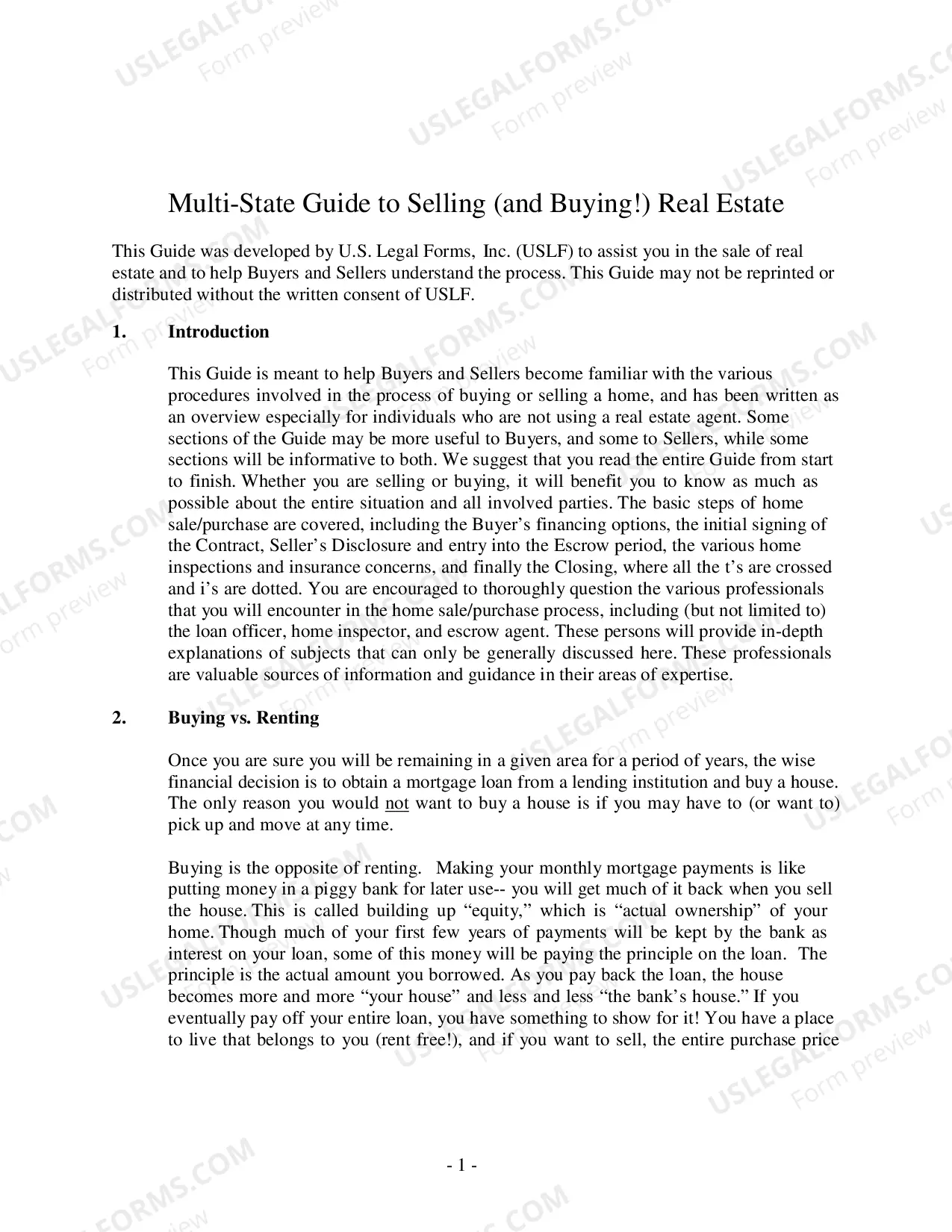 Preview LegalLife Multistate Guide and Handbook for Selling or Buying Real Estate