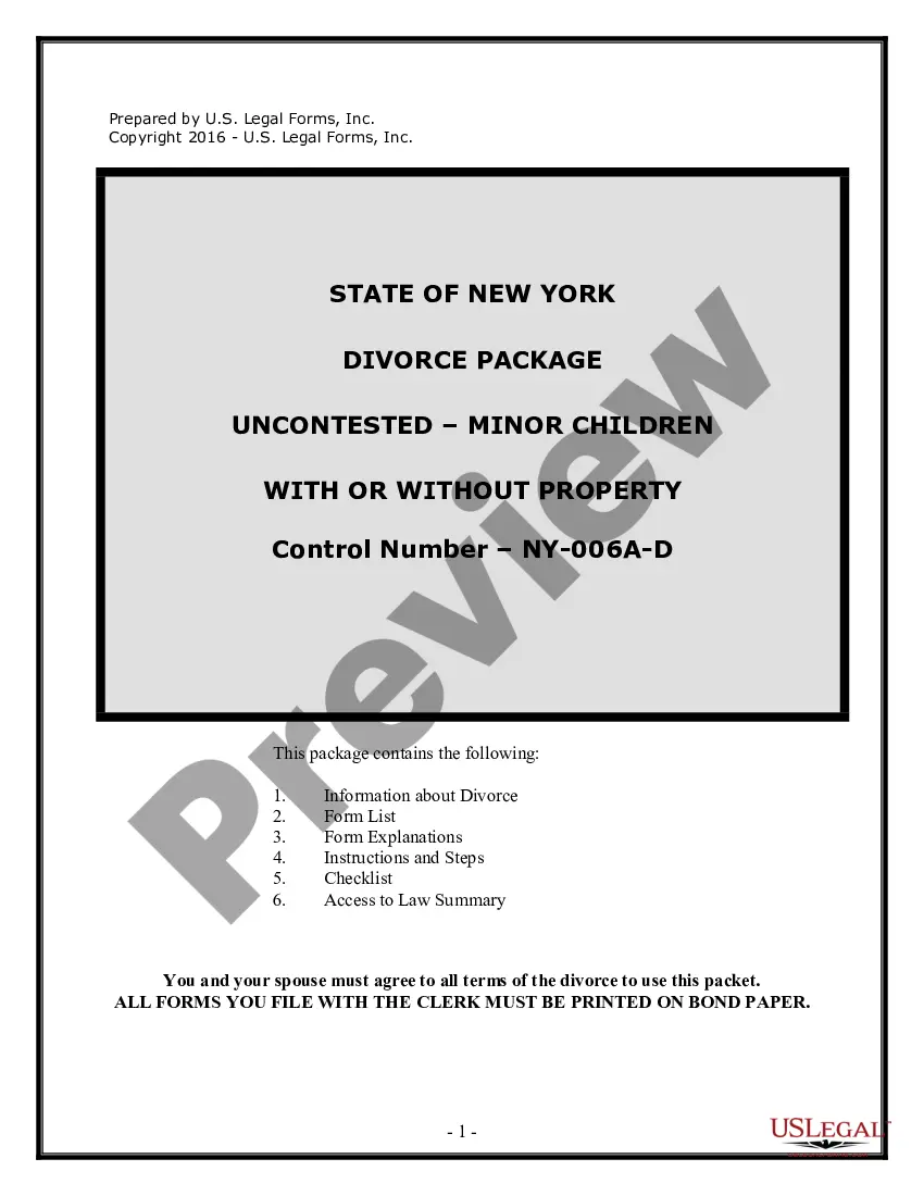 new-york-uncontested-divorce-package-for-dissolution-of-marriage-for